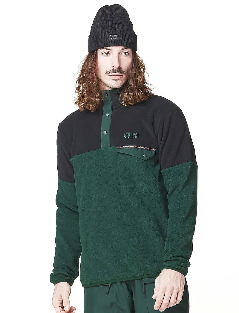 PICTURE ORGANIC CLOTHING - ARCCA 1/4 FLEECE - flisiniai ir viršutiniai drabužiai - ponderos pin black - 0