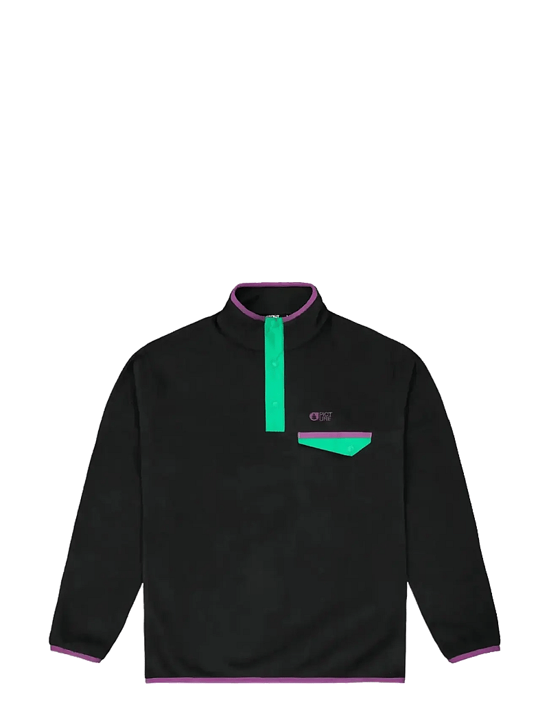 PICTURE ORGANIC CLOTHING - ARCCA M 1/4 FLEECE - polary i odzież ocieplająca - b black - 1