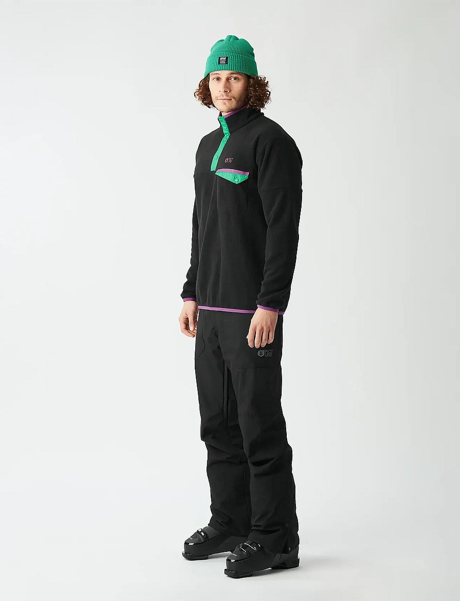 PICTURE ORGANIC CLOTHING - ARCCA M 1/4 FLEECE - polary i odzież ocieplająca - b black - 4