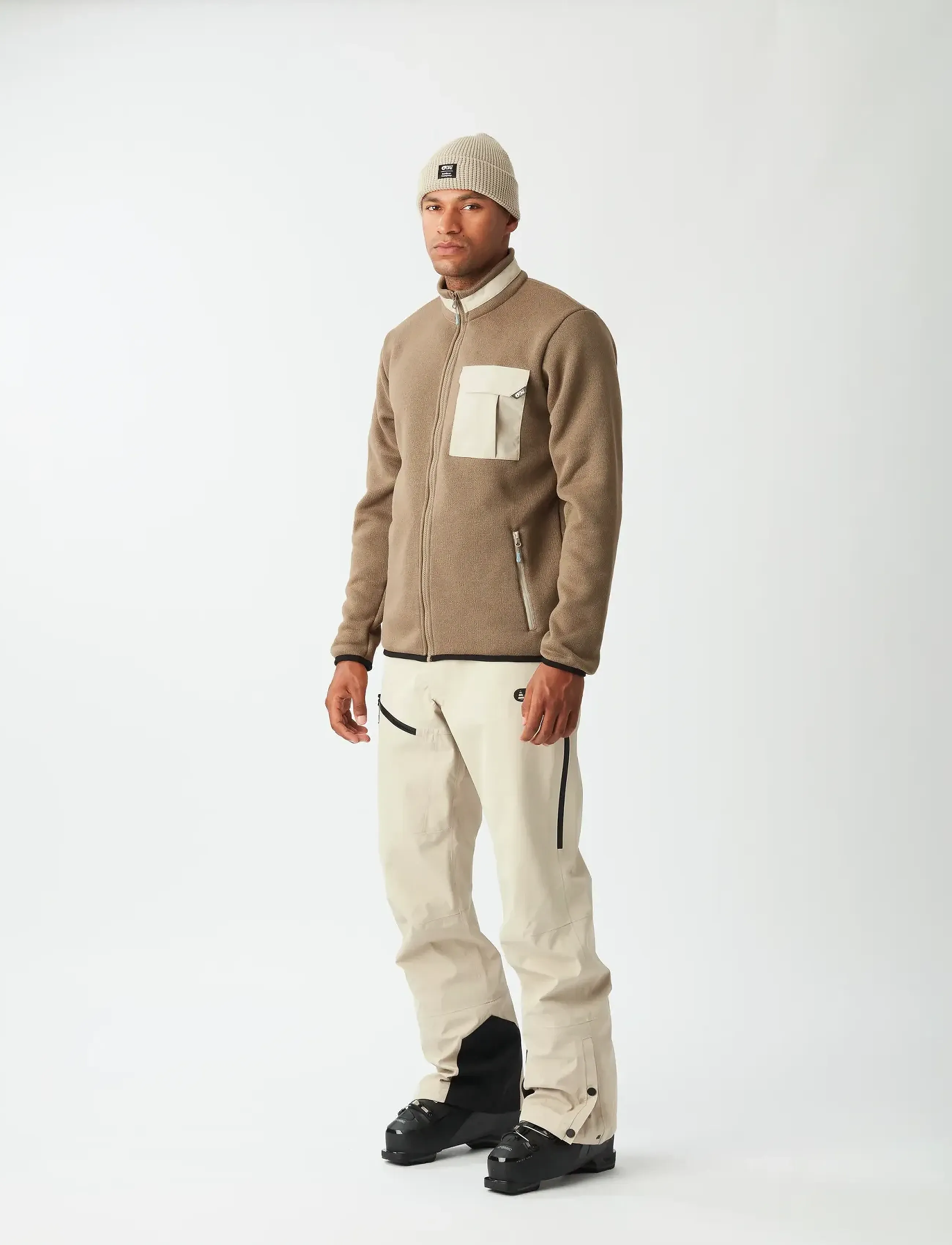PICTURE ORGANIC CLOTHING Dauwy Fz Fleece, M, Sport Fleeces & Midlayers, Beige - Fleeces, Männerswear