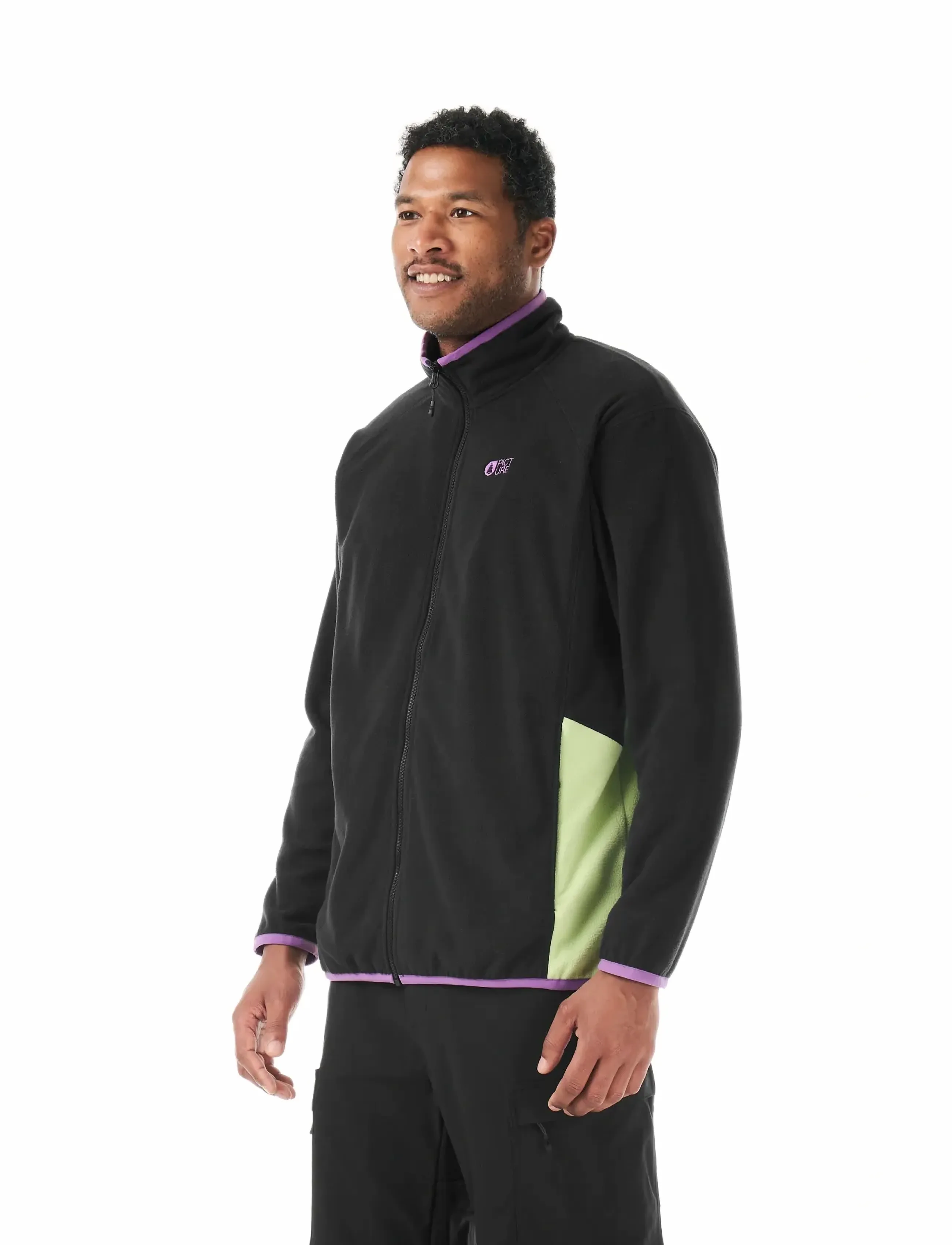 PICTURE ORGANIC CLOTHING Inaria M Fz Fleece, XL, Black, Sport Fleeces & Midlayers > Sport Fleeces, Herre