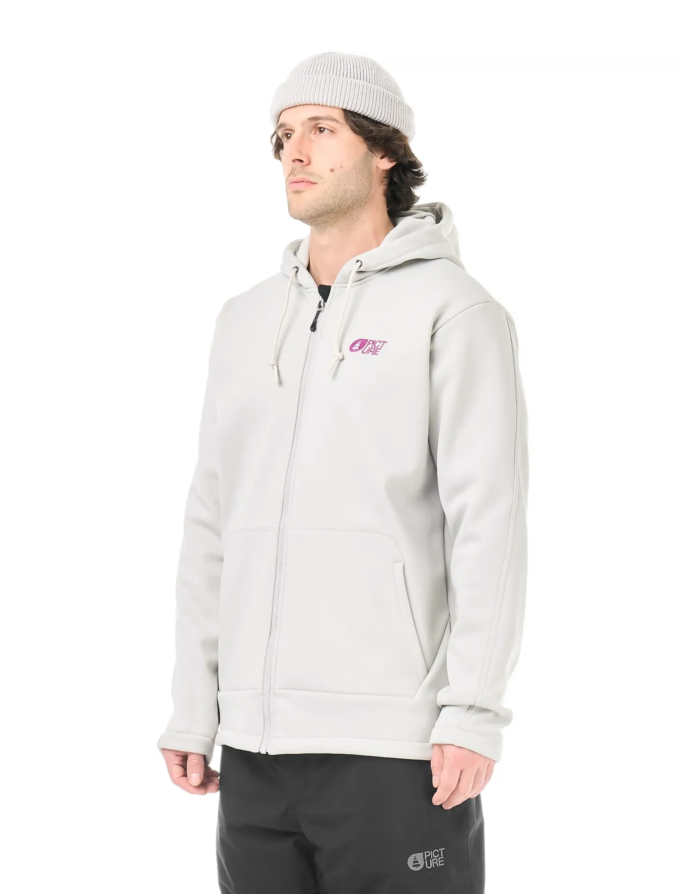 PICTURE ORGANIC CLOTHING - PARK ZIP TECH HOODIE - huvtröjor - vapor grey - 3