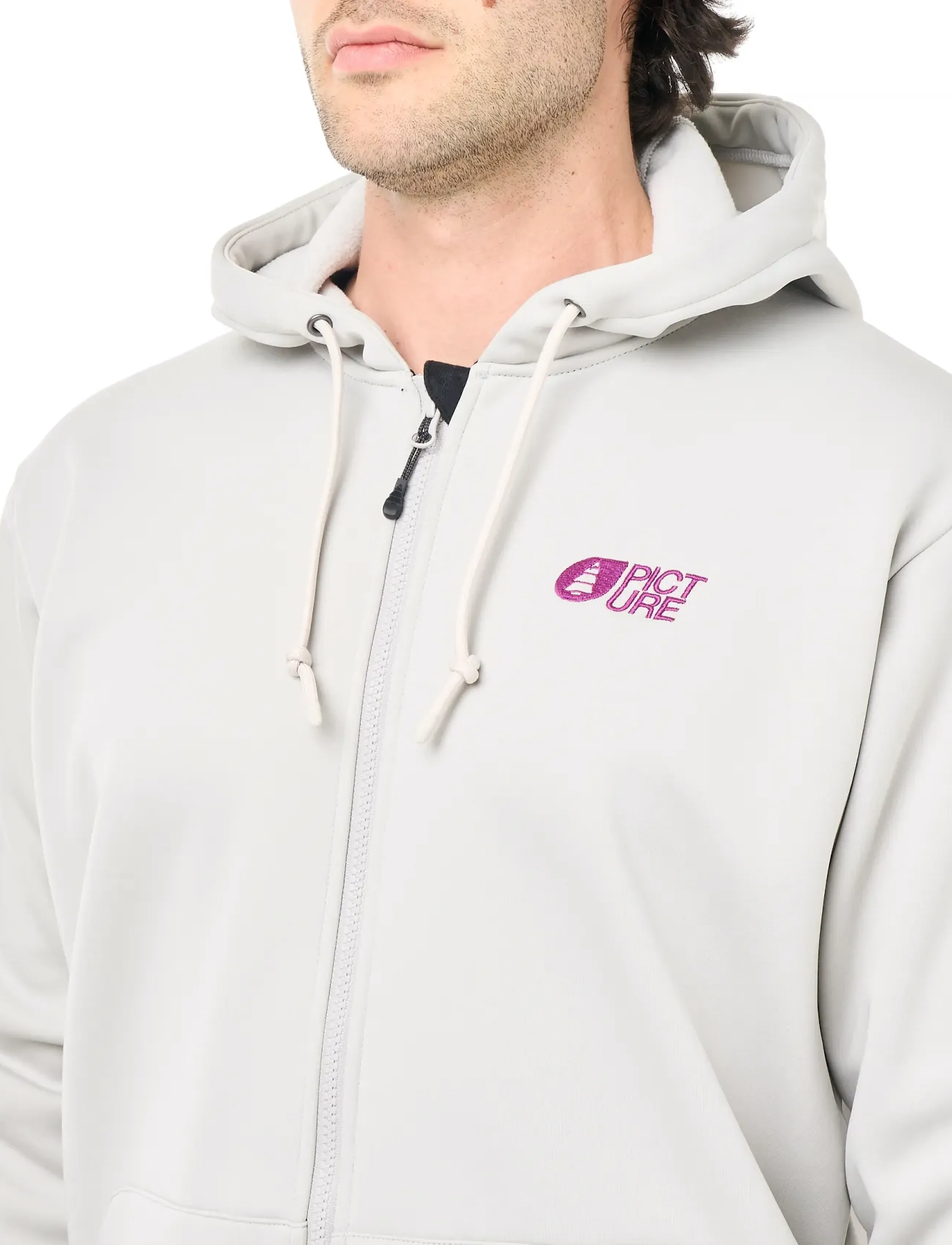 PICTURE ORGANIC CLOTHING - PARK ZIP TECH HOODIE - huvtröjor - vapor grey - 5
