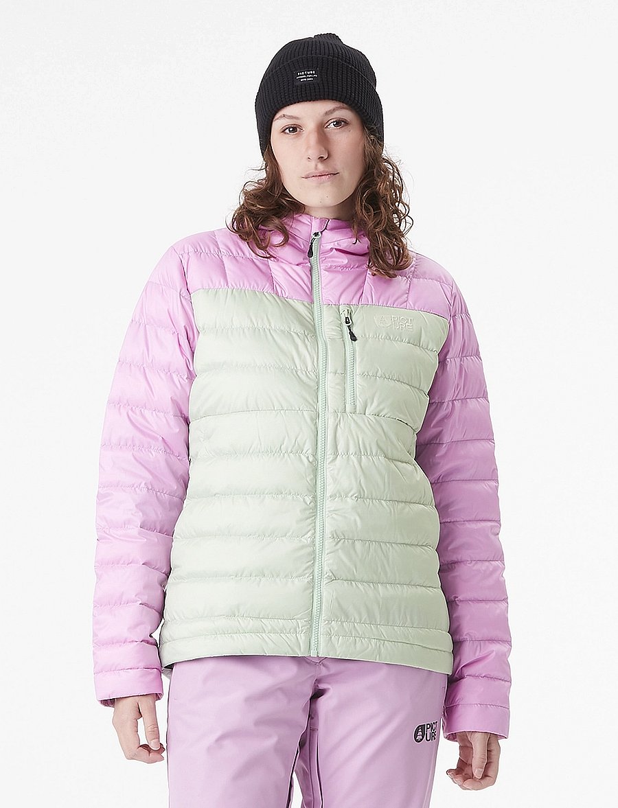 PICTURE ORGANIC CLOTHING - MID PUFF DOWN W JKT - pūkinės striukės - silt green orchid - 0