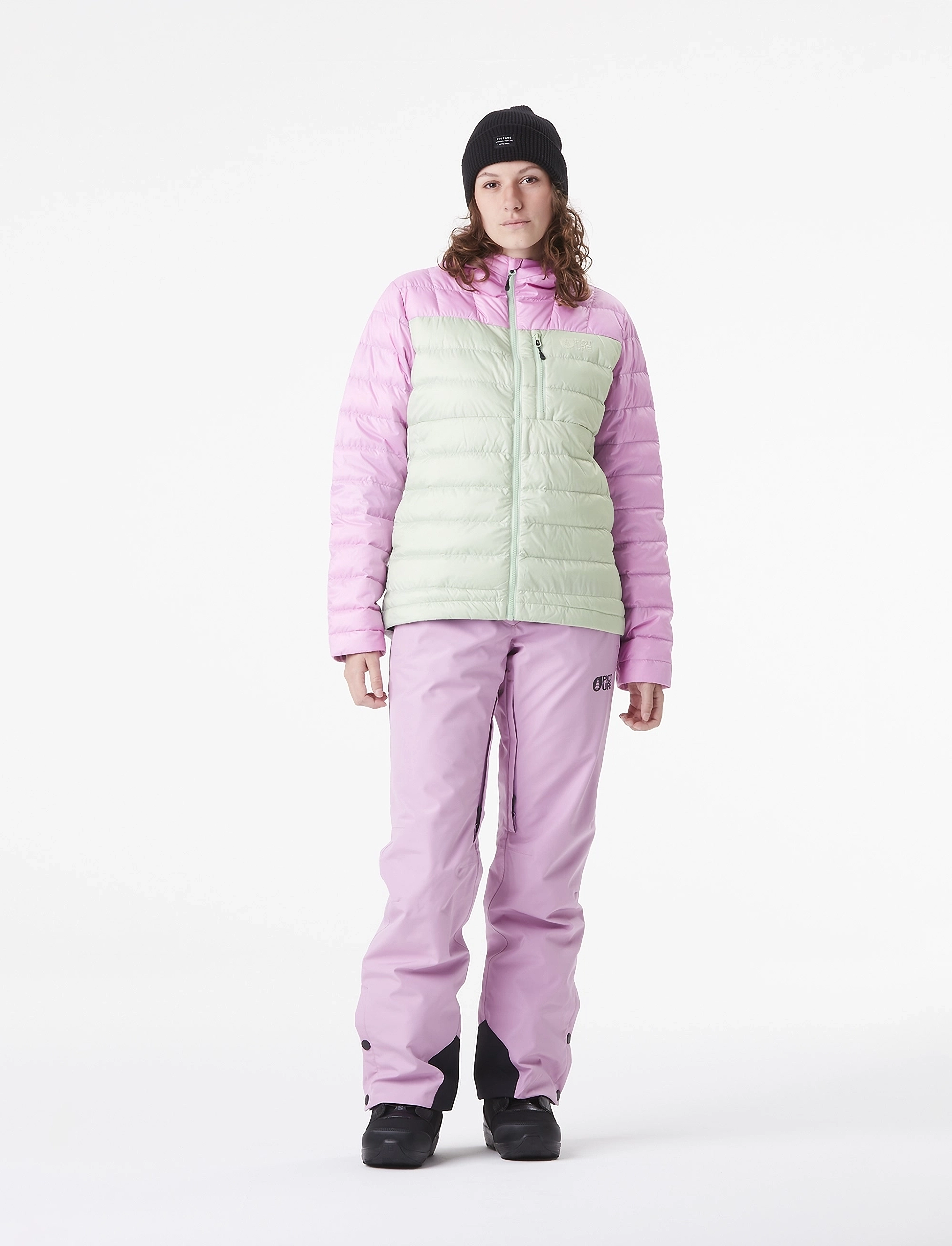 PICTURE ORGANIC CLOTHING - MID PUFF DOWN W JKT - pūkinės striukės - silt green orchid - 3
