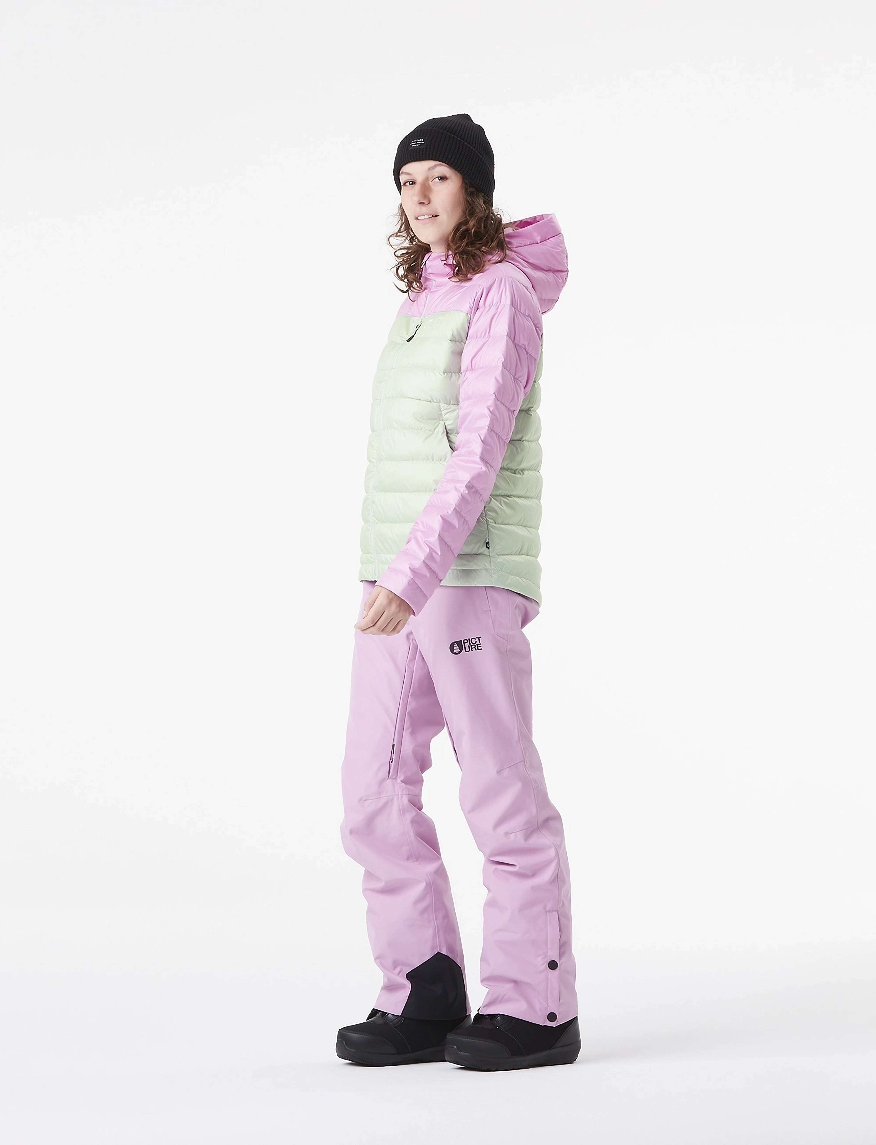 PICTURE ORGANIC CLOTHING - MID PUFF DOWN W JKT - pūkinės striukės - silt green orchid - 5