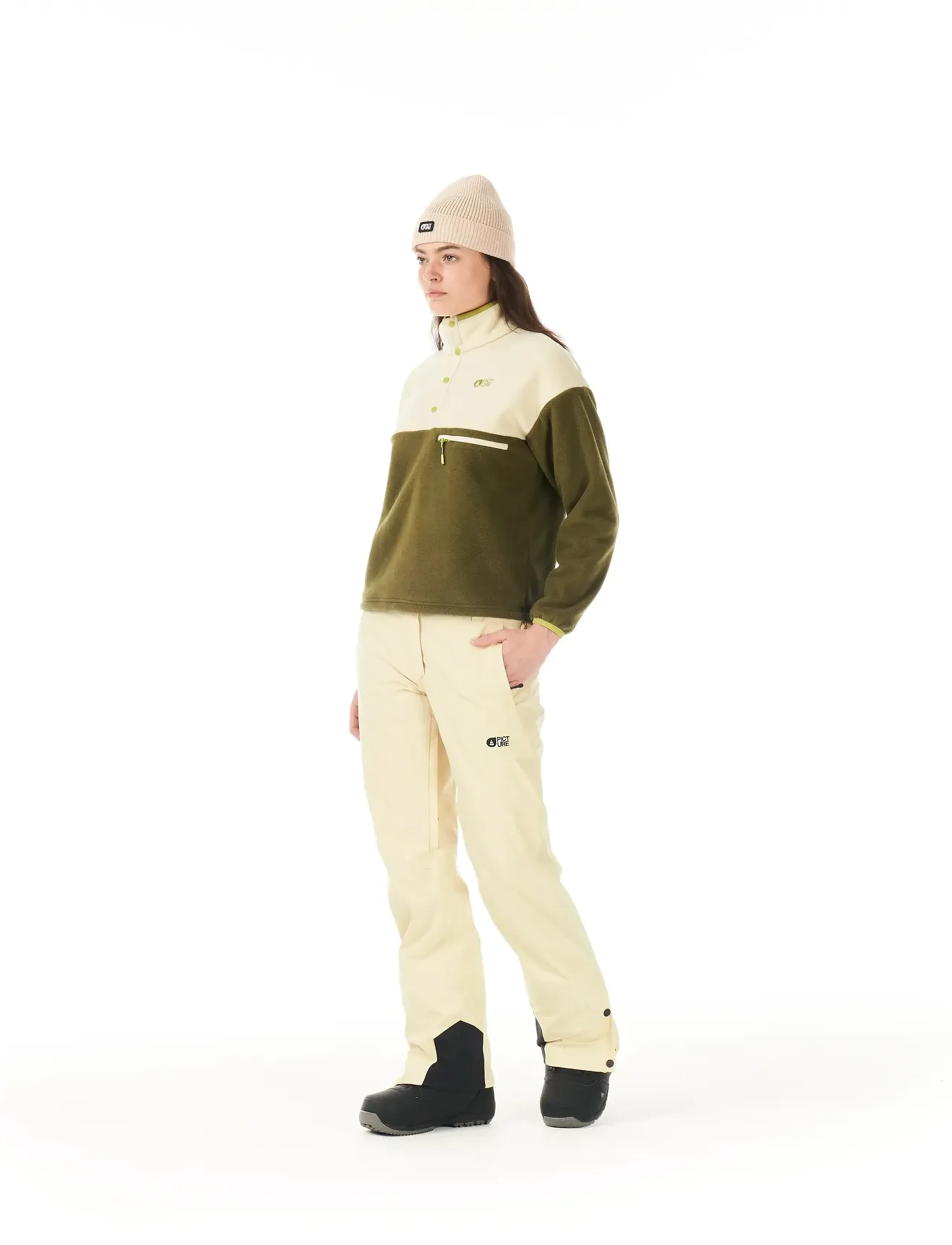 PICTURE ORGANIC CLOTHING - ARCCA W 1/4 FLEECE - overdele - a tobacco - 3