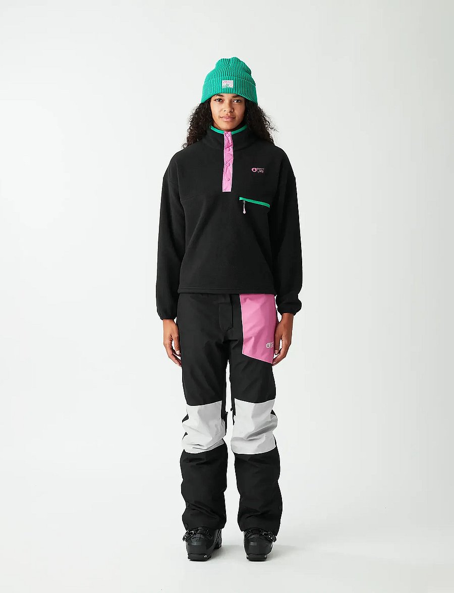 PICTURE ORGANIC CLOTHING - ARCCA W 1/4 FLEECE - góry - b black - 0