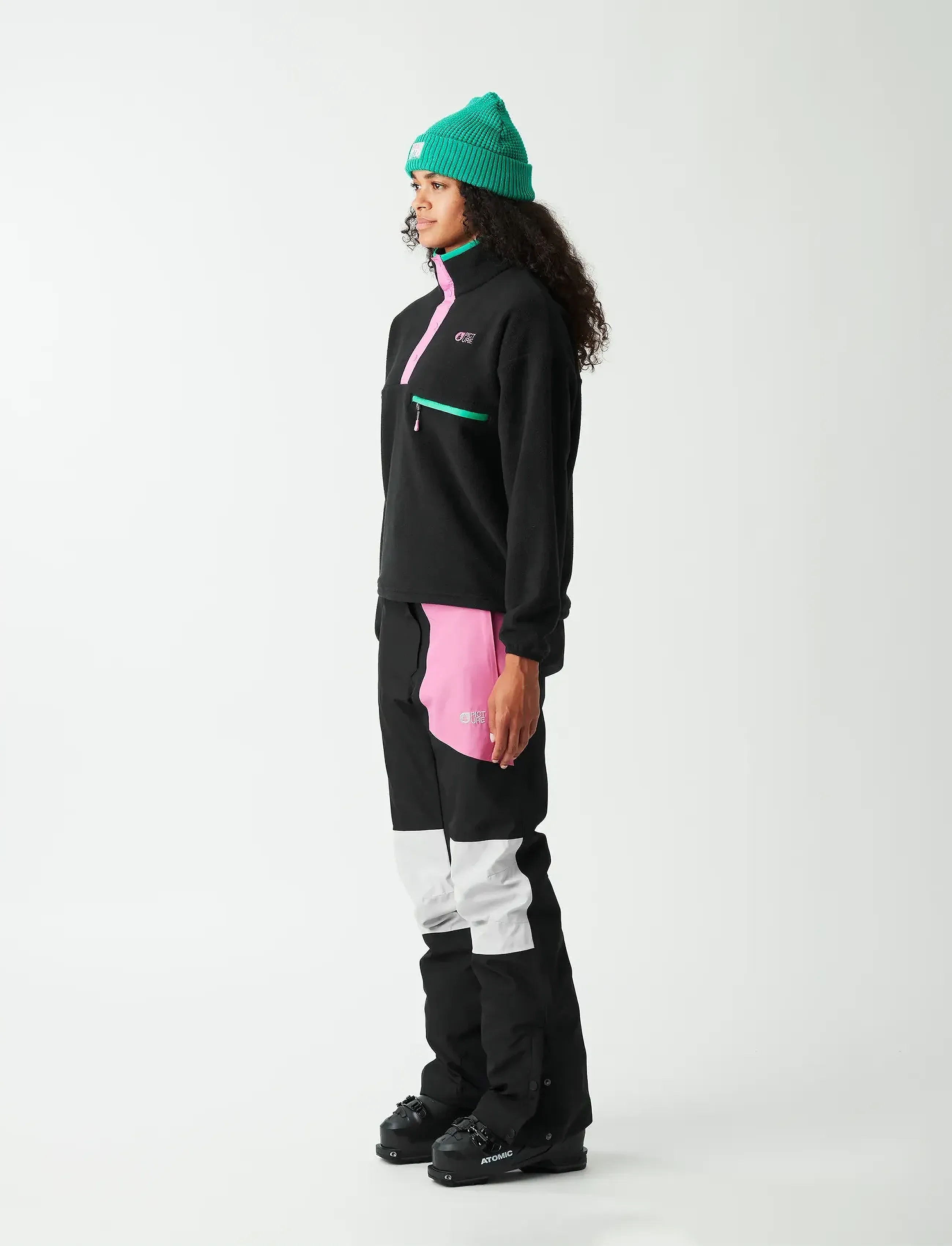 PICTURE ORGANIC CLOTHING - ARCCA W 1/4 FLEECE - viršutinės dalies drabužiai - b black - 3
