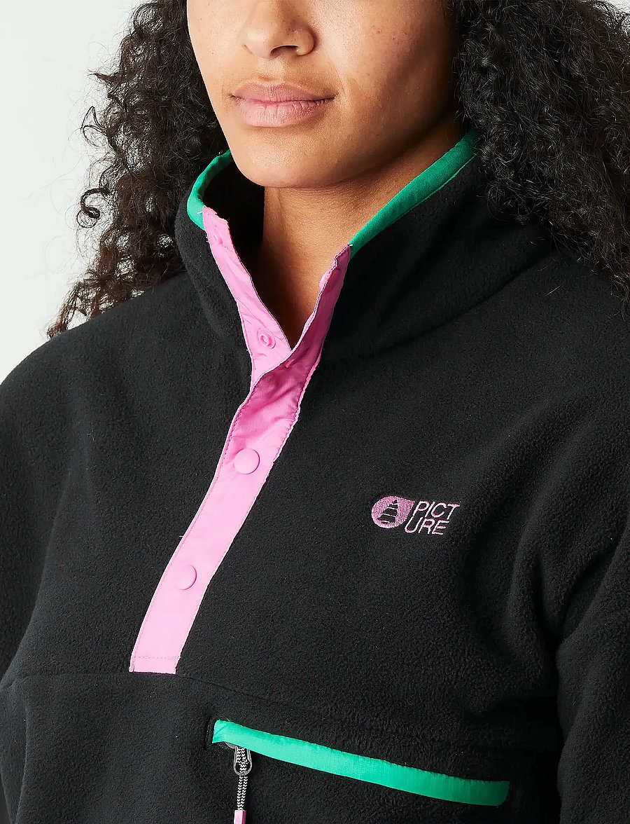 PICTURE ORGANIC CLOTHING - ARCCA W 1/4 FLEECE - góry - b black - 5