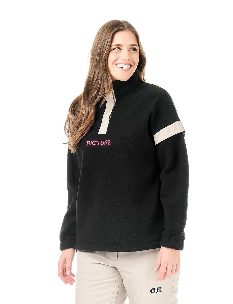 PICTURE ORGANIC CLOTHING - VELORA 1/4 FLEECE - black - 0