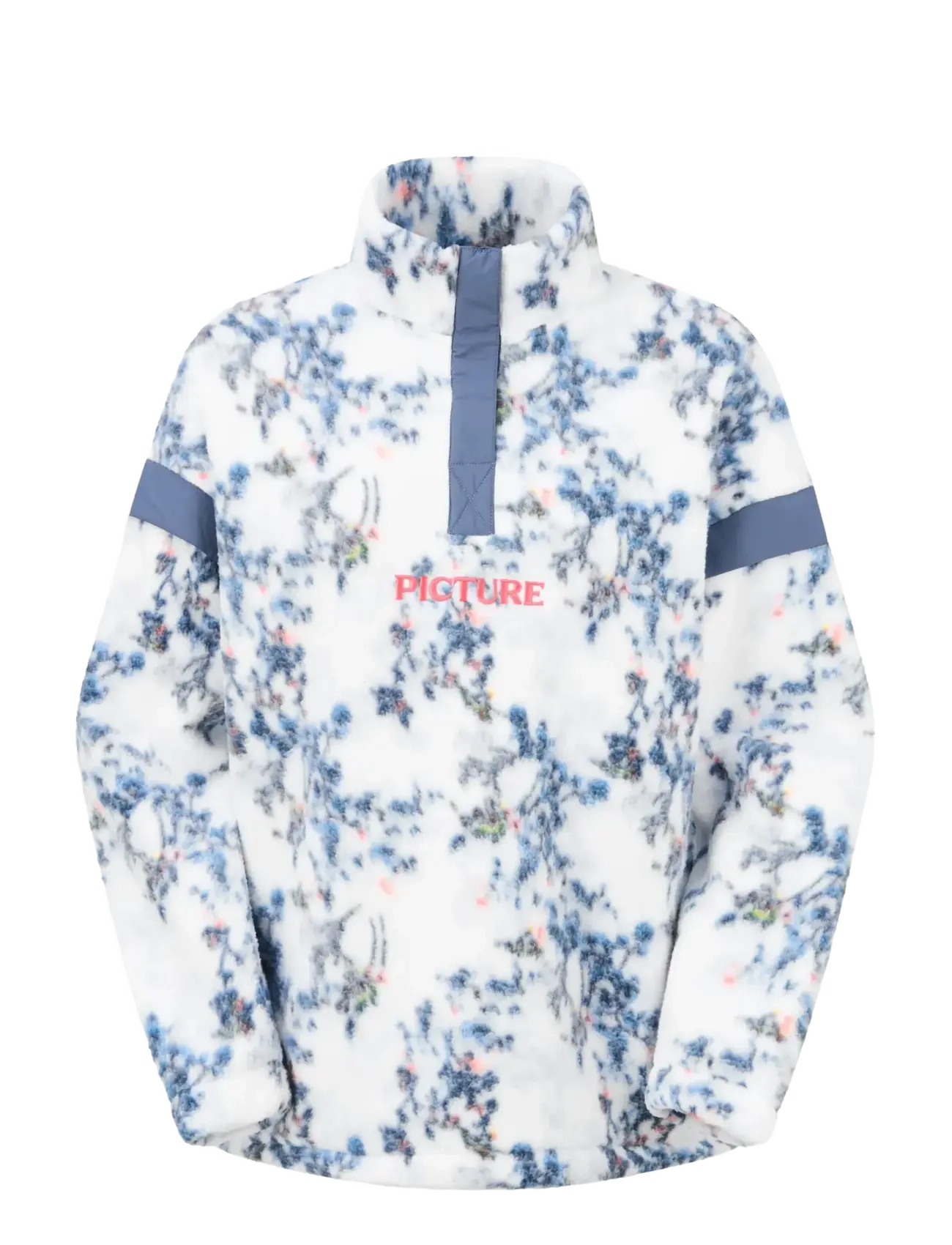PICTURE ORGANIC CLOTHING VELORA PRINTED 1/4 FLEECE - PICTURE ORGANIC CLOTHING - SCHRUBBY PRINT / blue