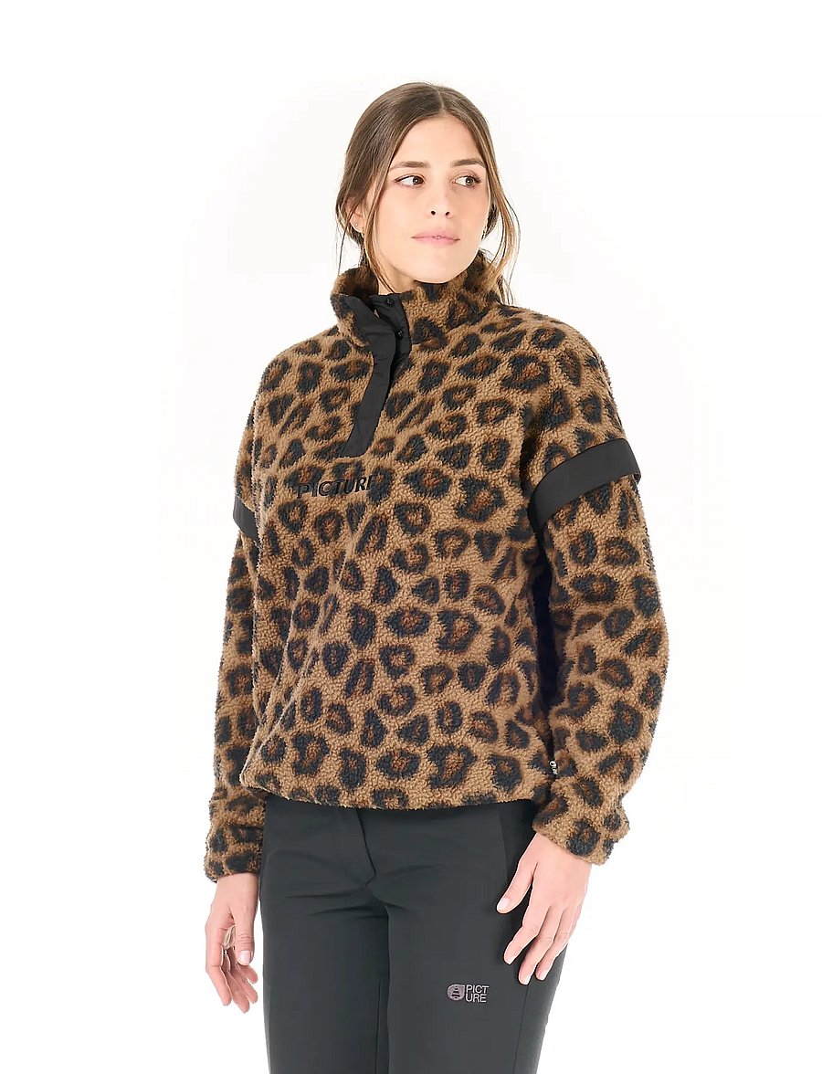 PICTURE ORGANIC CLOTHING - VELORA PRINTED 1/4 FLEECE - wild spot print - 0