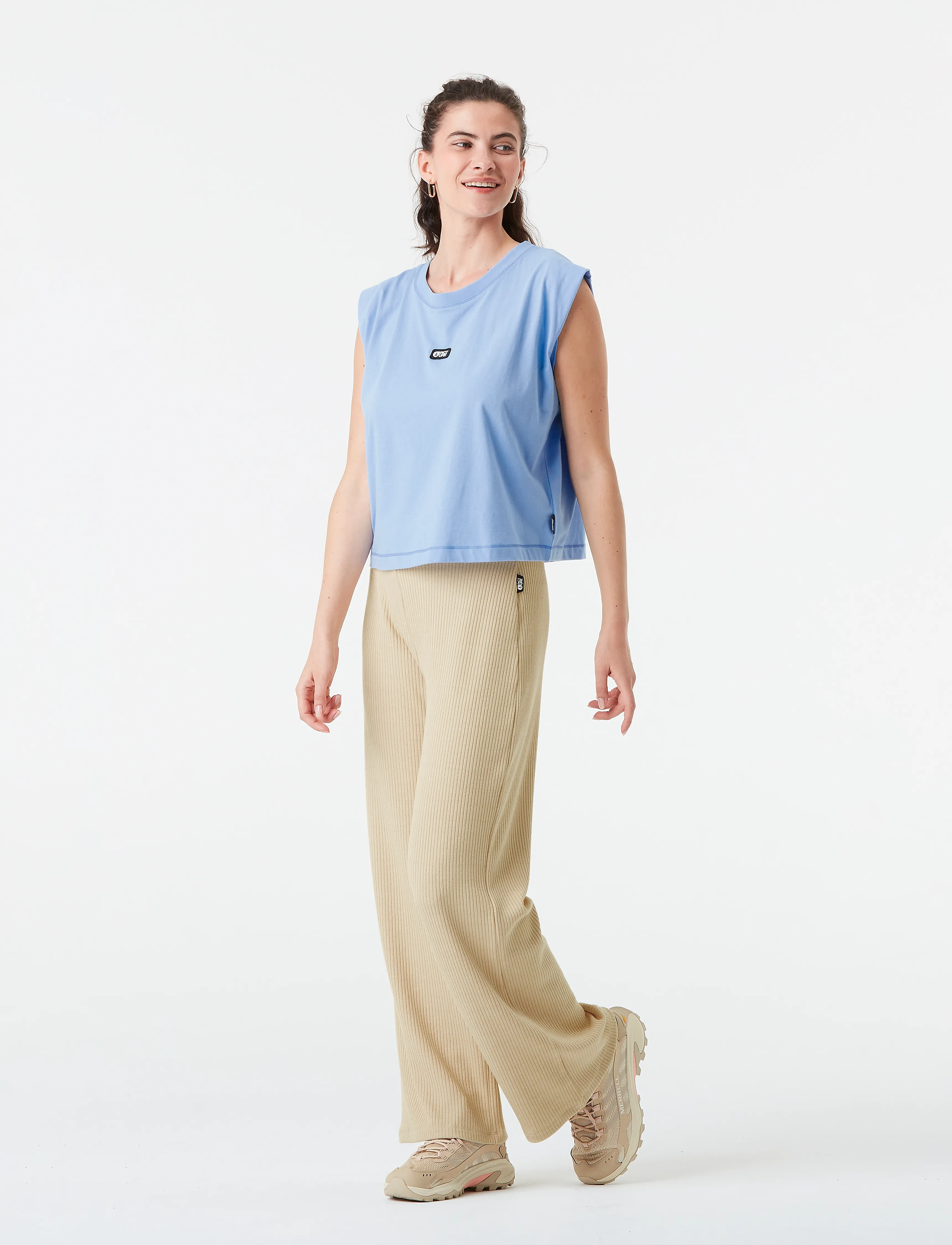 PICTURE ORGANIC CLOTHING Ziaky Knit Pants, Kvinder, Vide Strikbukser, Beige, Str: M
