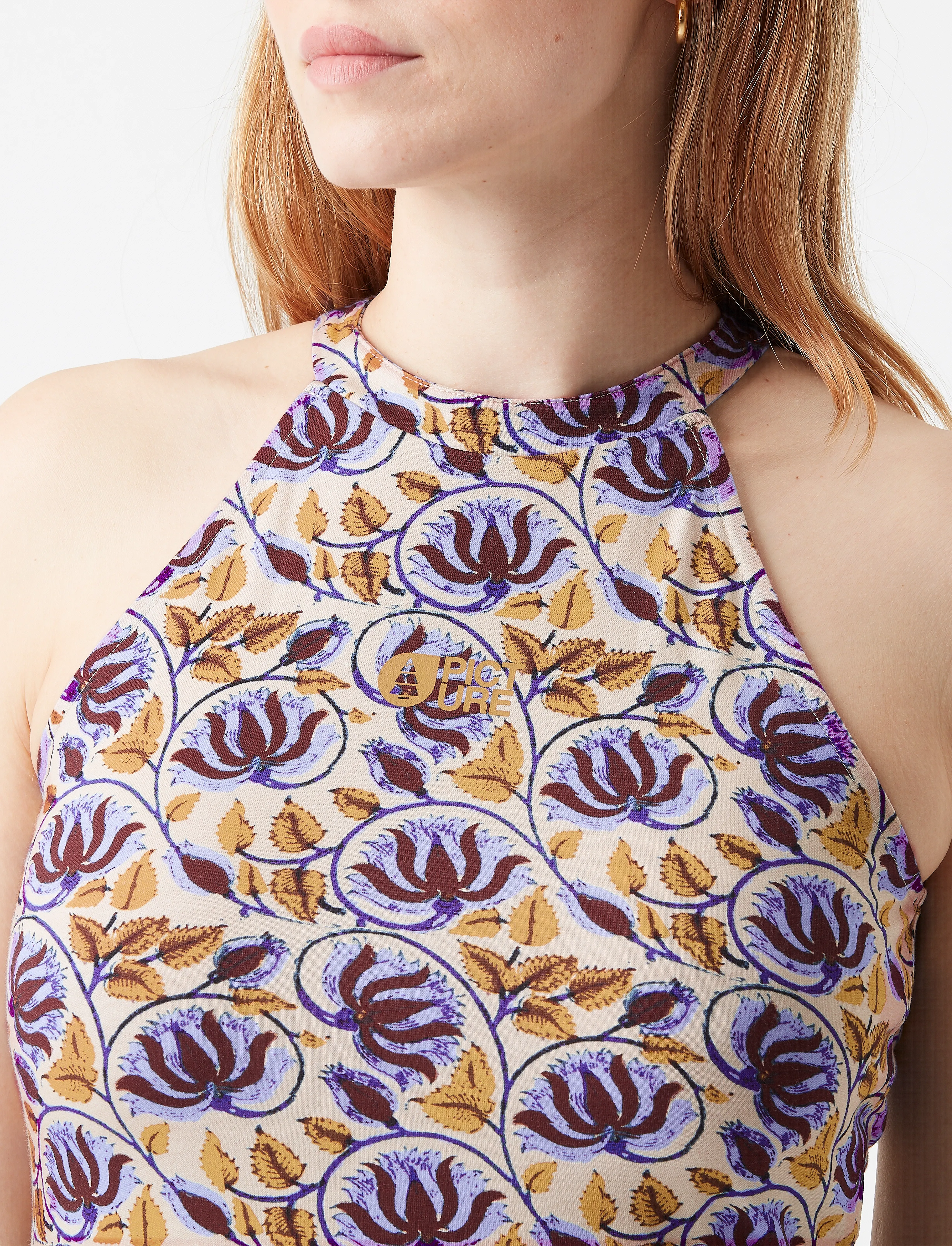 PICTURE ORGANIC CLOTHING - ALINNA PRINTED ROMPER - kleider & röcke - b alpine thistle print - 3