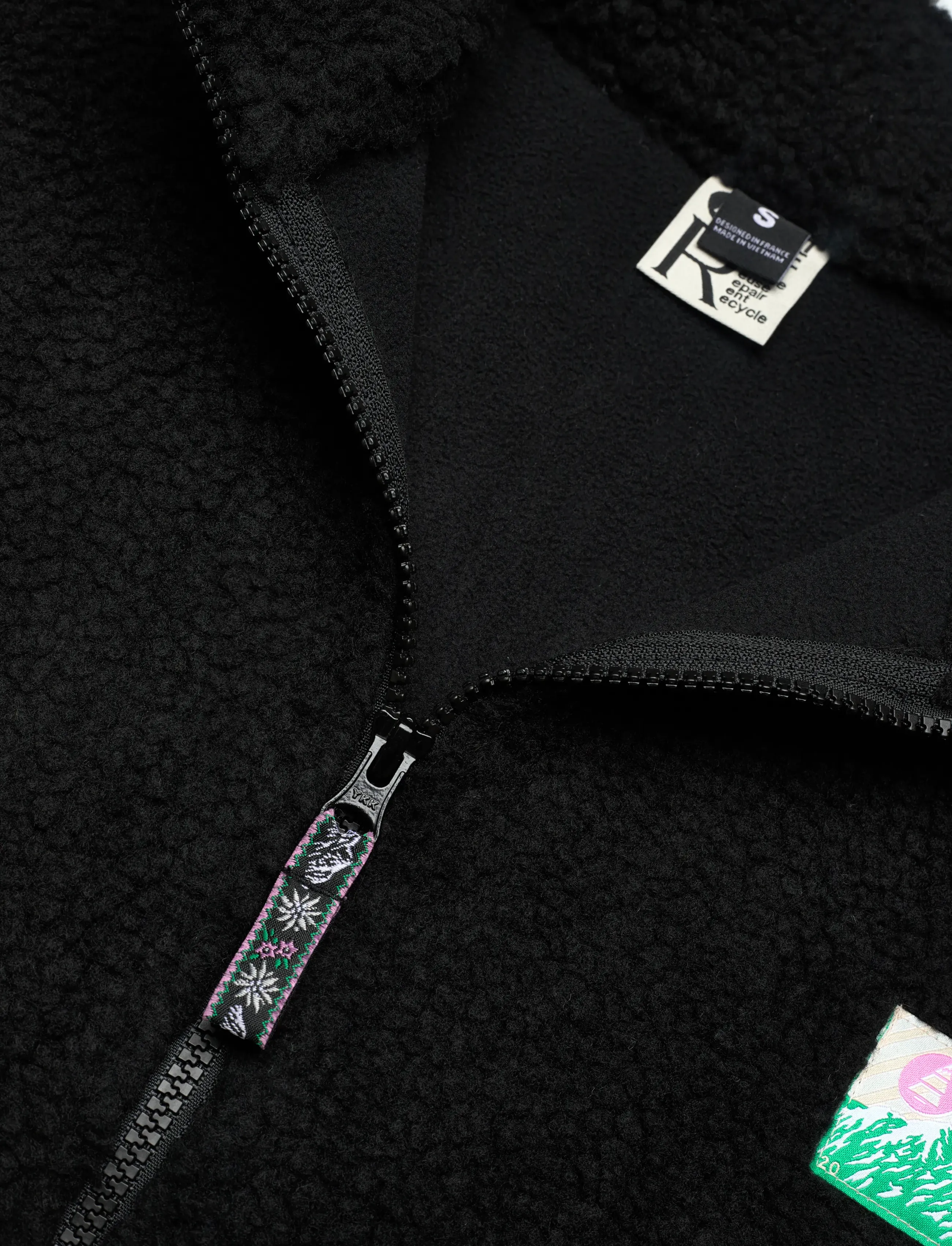 PICTURE ORGANIC CLOTHING - NYSS EMBRO ZIP FLEECE - overdele - a black - 2