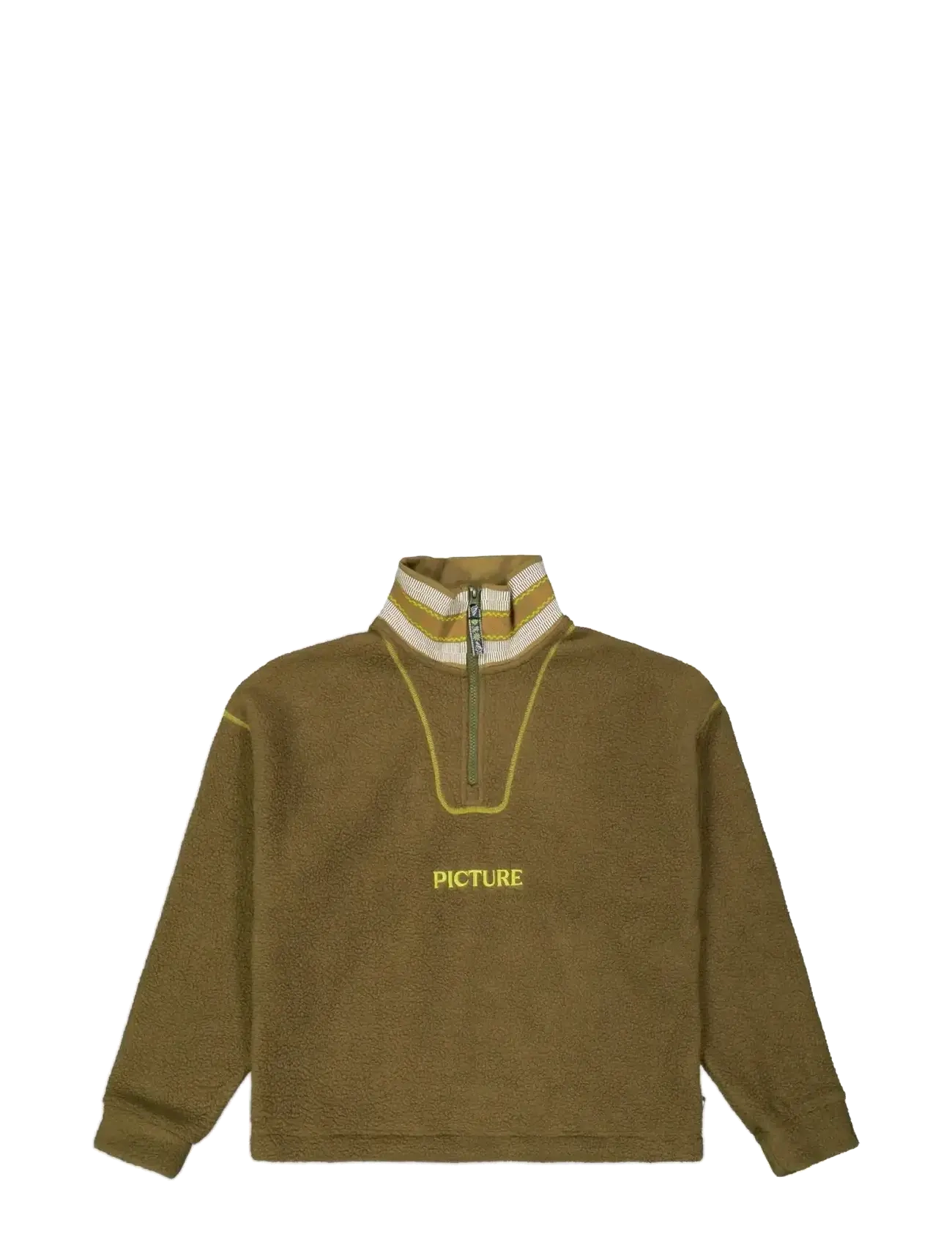 PICTURE ORGANIC CLOTHING CYLLA CROP 1/4 FLEECE - Mid layer jackets - B BLACK / khaki/green