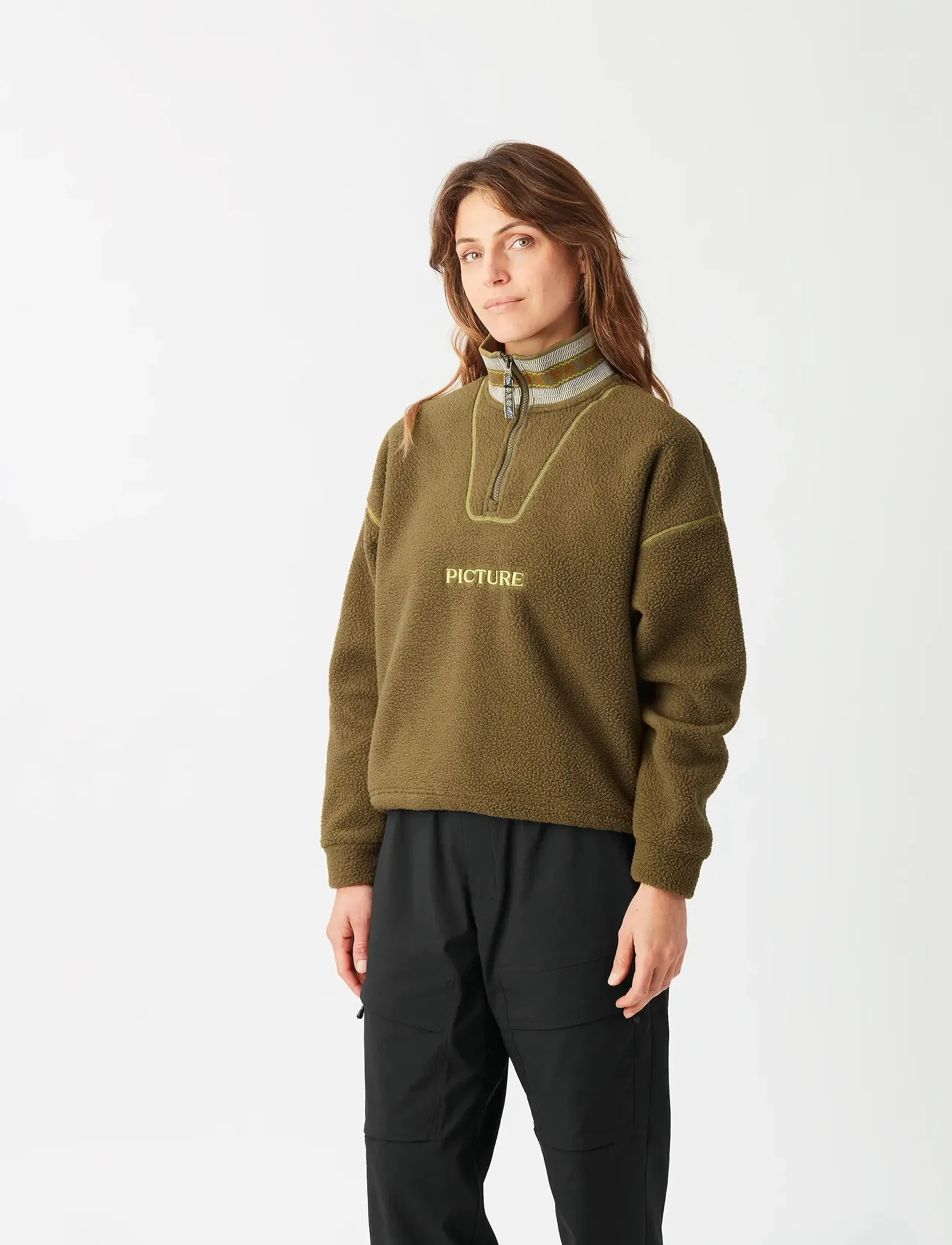 PICTURE ORGANIC CLOTHING - CYLLA CROP 1/4 FLEECE - hauts - b black - 4