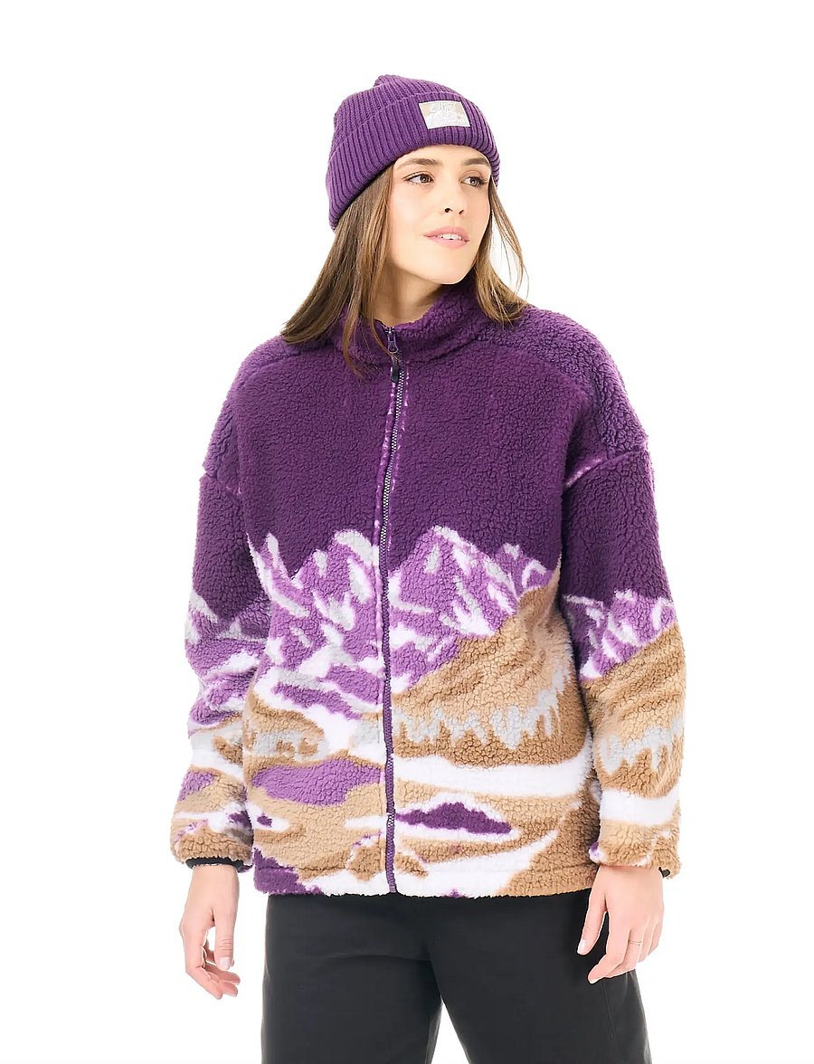 PICTURE ORGANIC CLOTHING - NYSS ZIP FLEECE - landscape grape - 0