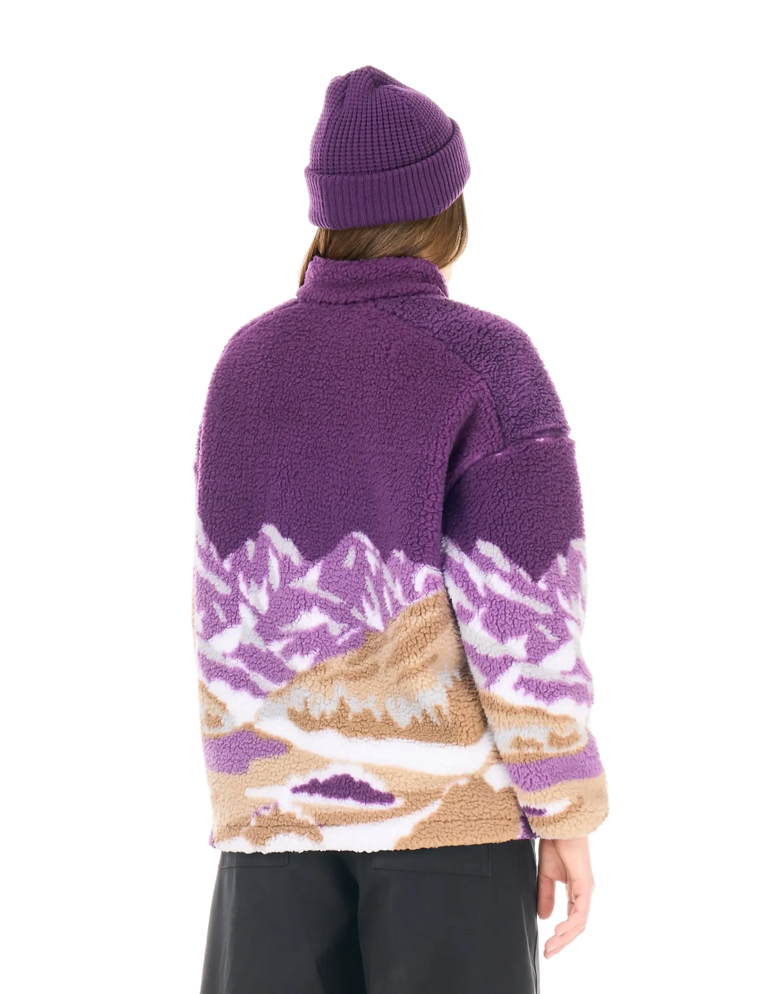 PICTURE ORGANIC CLOTHING - NYSS ZIP FLEECE - landscape grape - 4