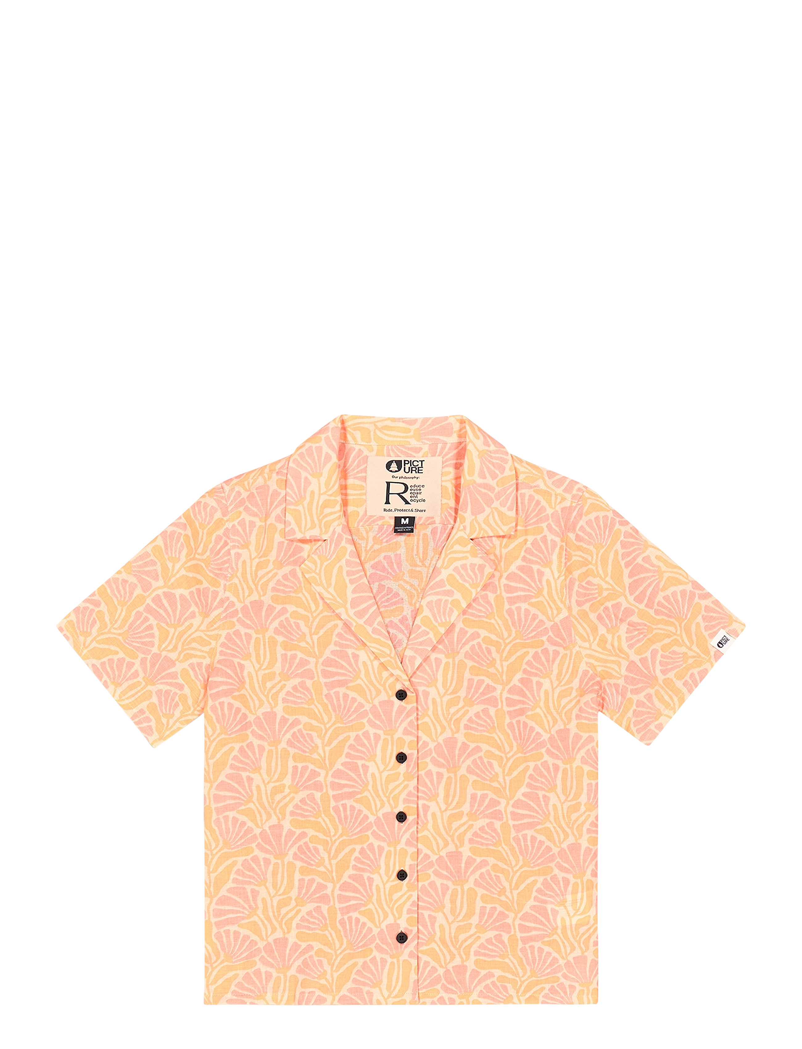 PICTURE ORGANIC CLOTHING Kintha Printed Shirt Orange - M - Damen