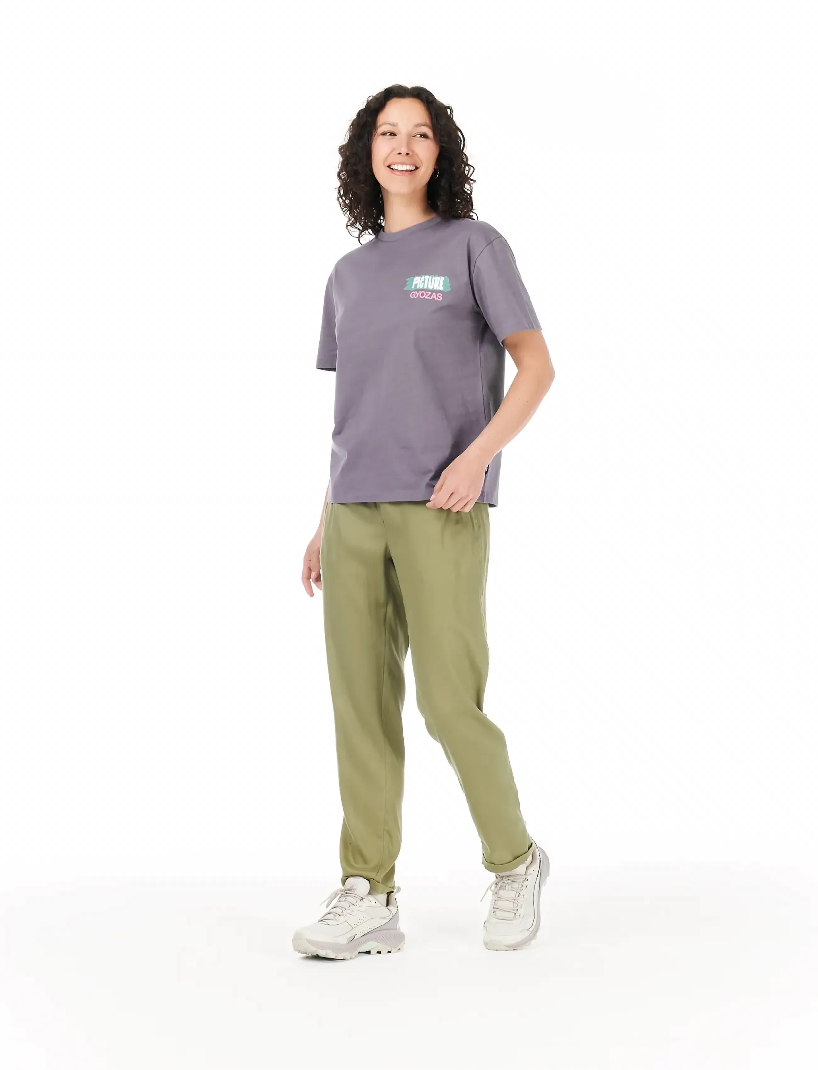 PICTURE ORGANIC CLOTHING Castura Tee, Kvinder, Kortærmet T-Shirt, Lila, Str: M