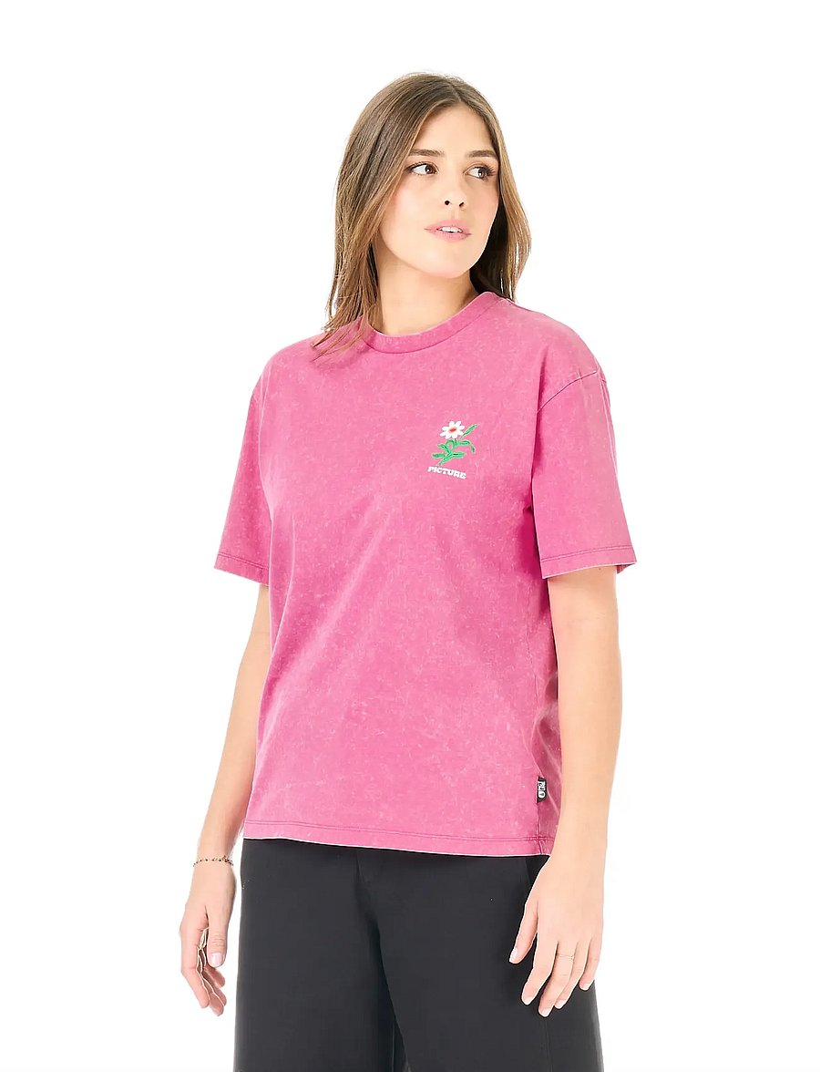 PICTURE ORGANIC CLOTHING - LYRA TEE - beetroot powder washed - 0