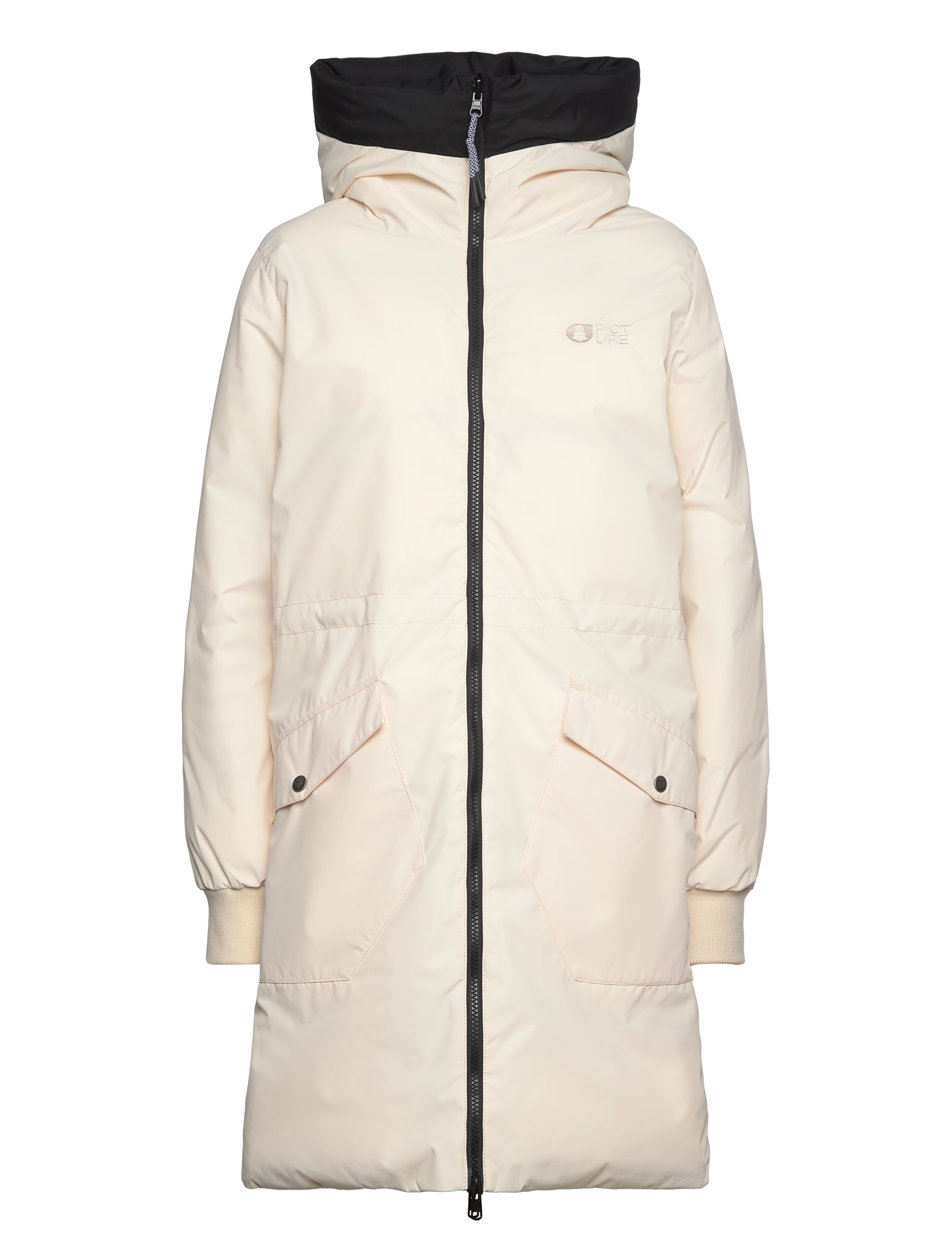 PICTURE ORGANIC CLOTHING INUKEE REV. JKT - Dunkåper - WHITECAP BLACK / multi