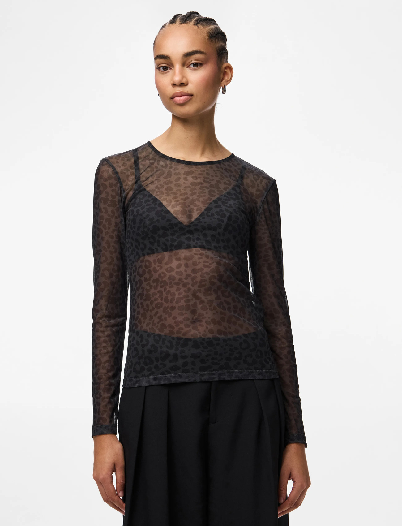 Pieces Pcninni Ls Mesh Top Jrs Noos Bc - - XS 1