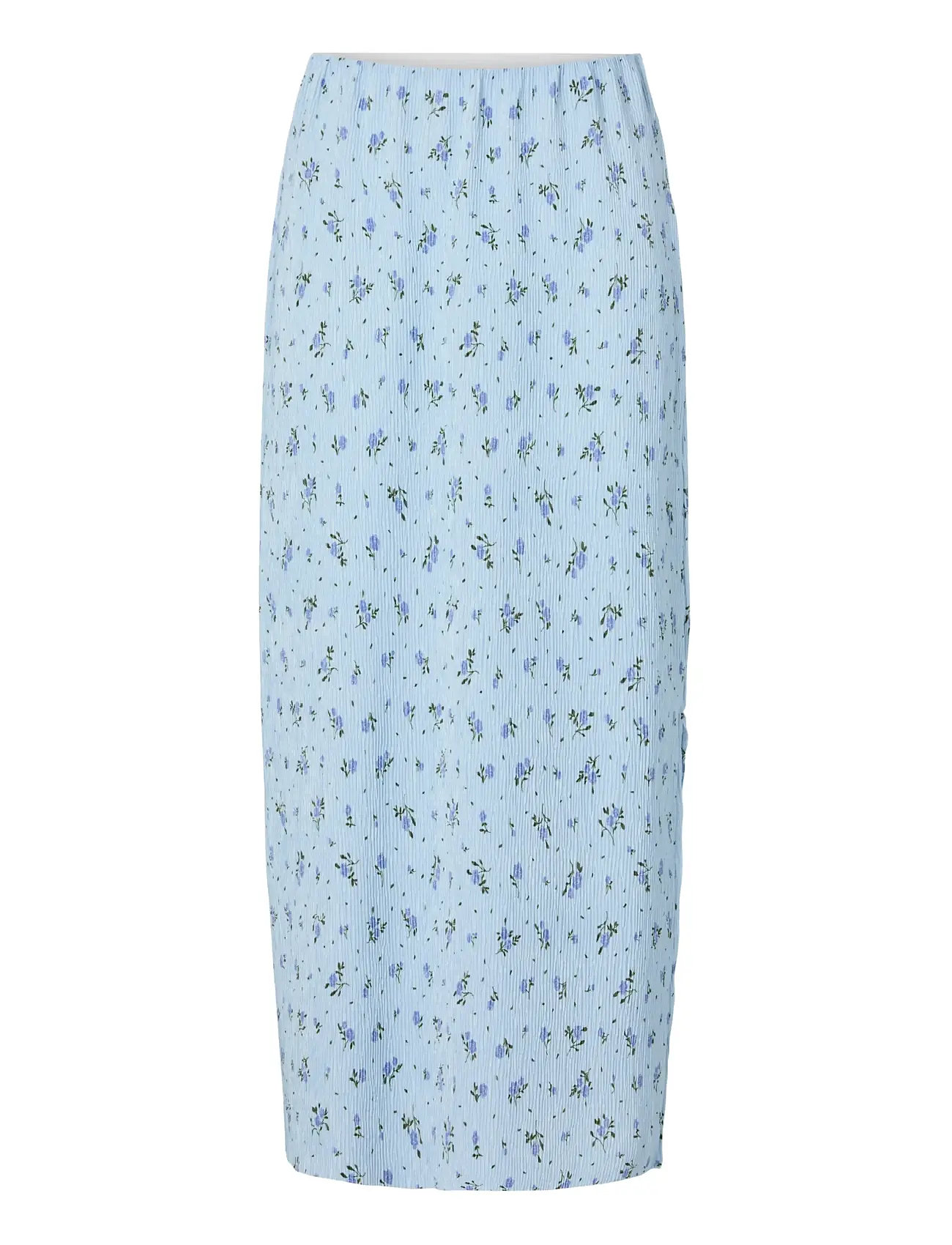 Pieces Pcflora Hw Ankle Skirt Jrs Msa Bc - Blue - XS