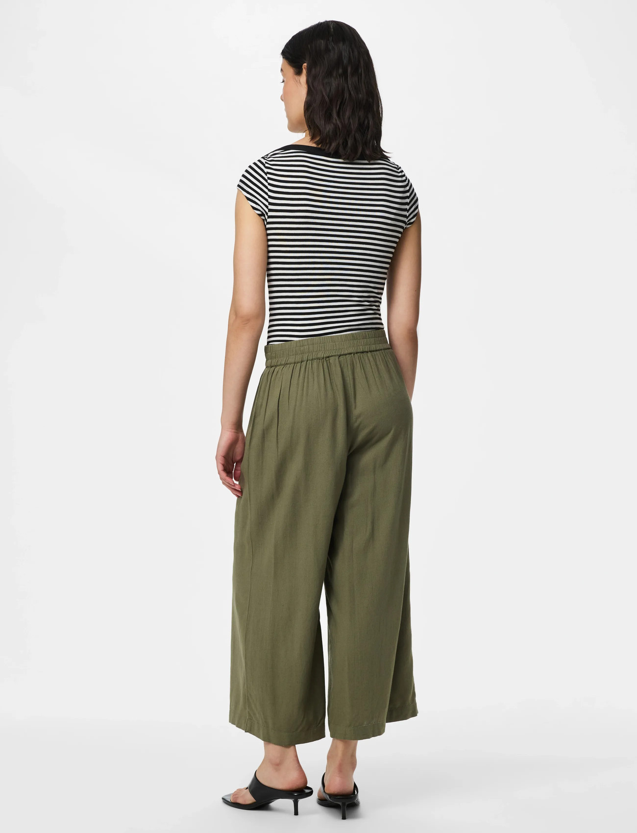 PIECES Pcpia Hw Wide Culotte Wvn Noos linnebyxor dam – bild 5