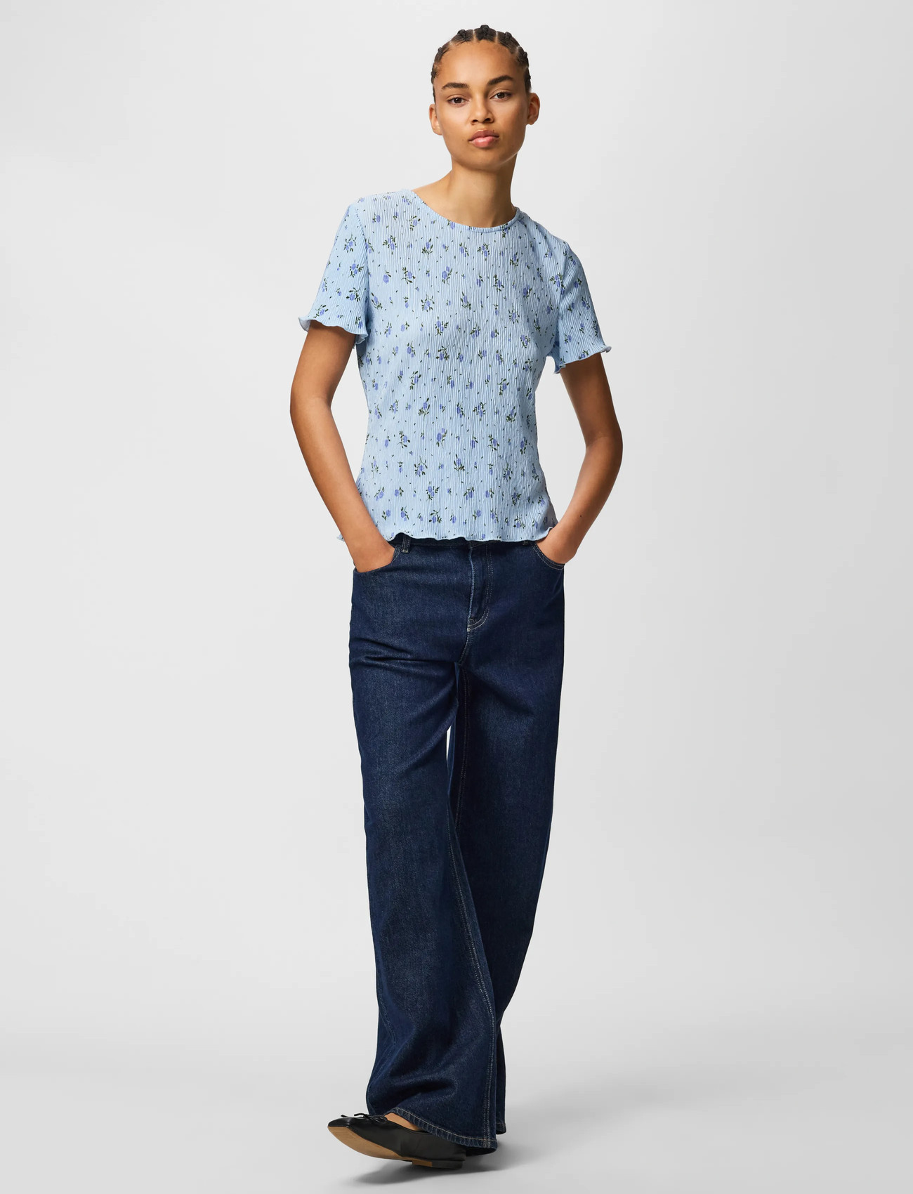 PIECES Pcflora Ss O-neck Top Jrs t-shirts dam – bild 8