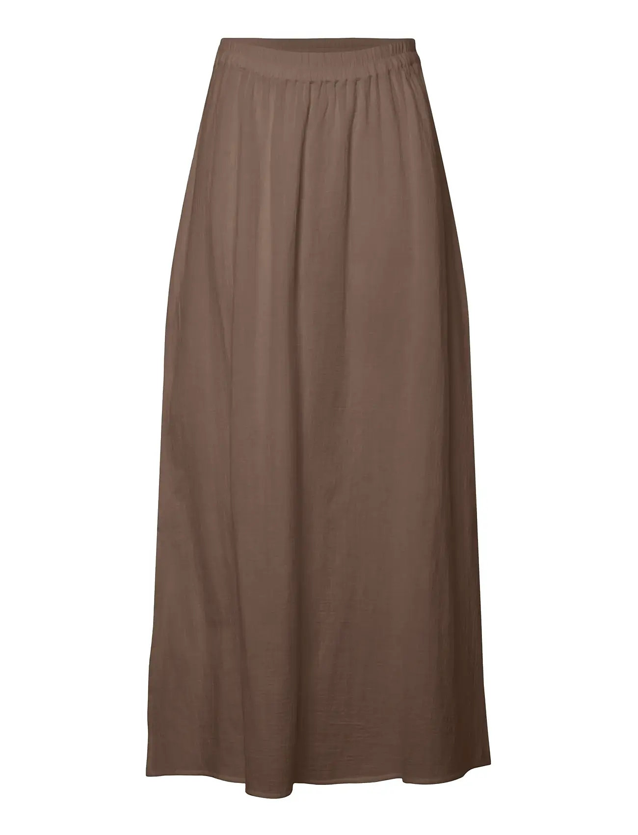 Pieces Pcsastina Hw Maxi Slit Skirt Wvn Msa Bc - Brown - XS
