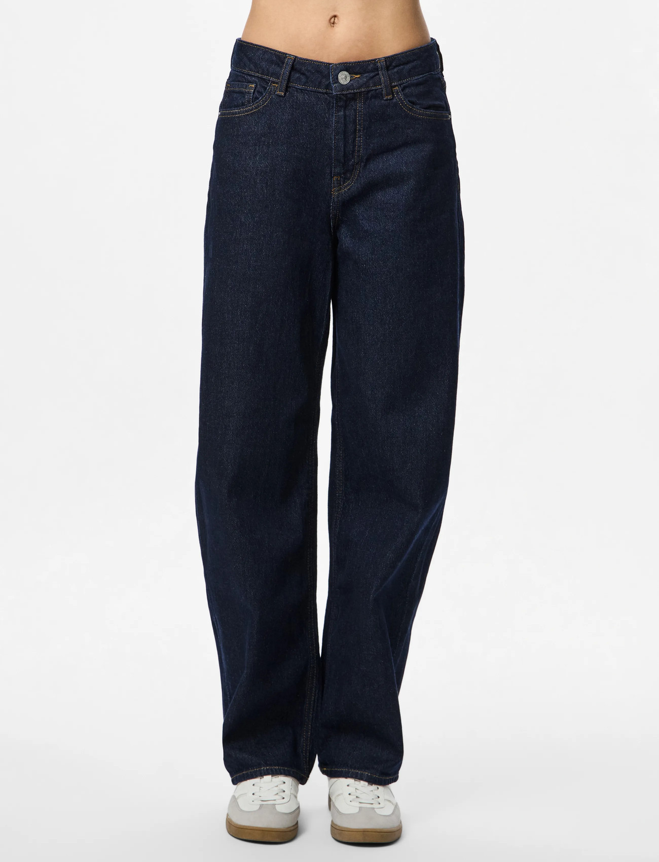 Pieces Pcgrace Mw Barrel Ank Jeans Noos Bc - Blue - 25 x 30 1