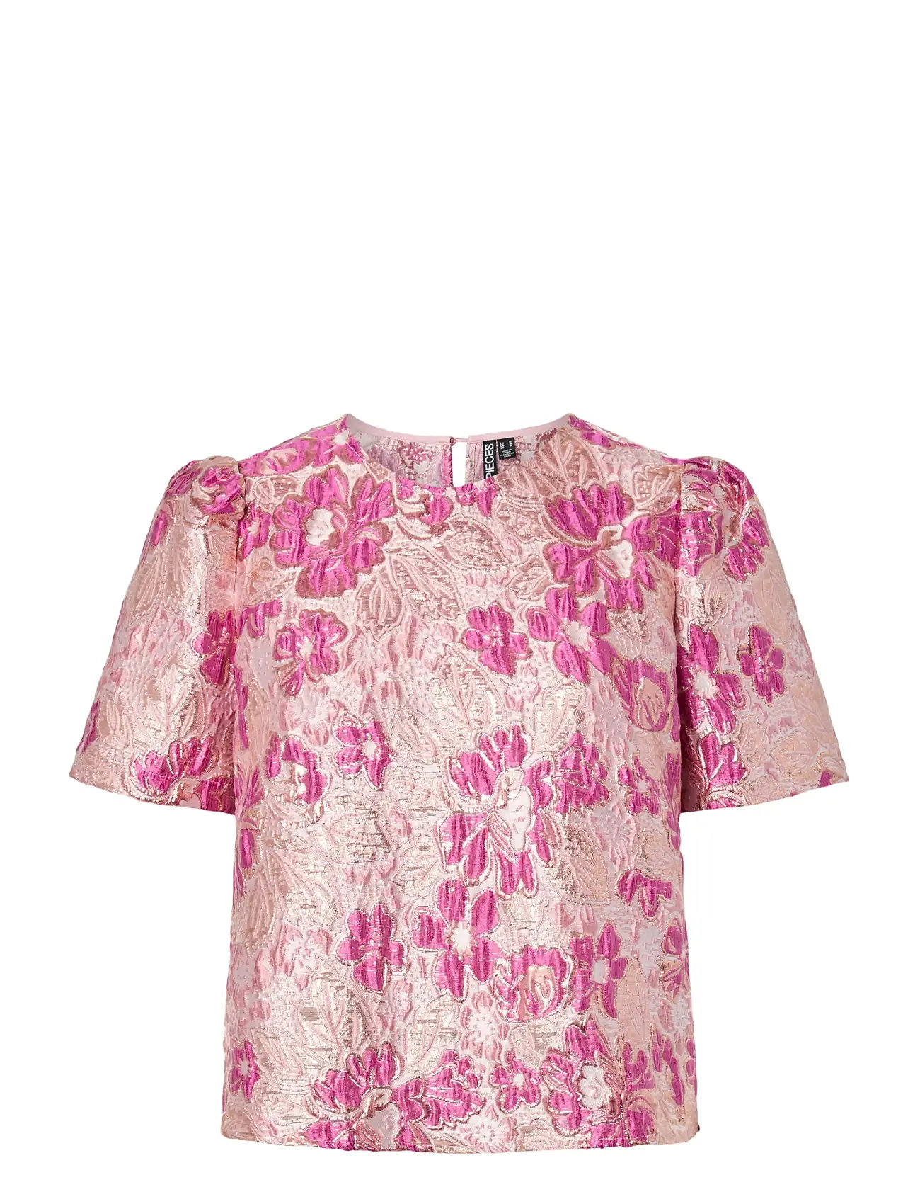 Pieces Pcamelia Ss Jaquard Top D2D Pp - Pink - XS