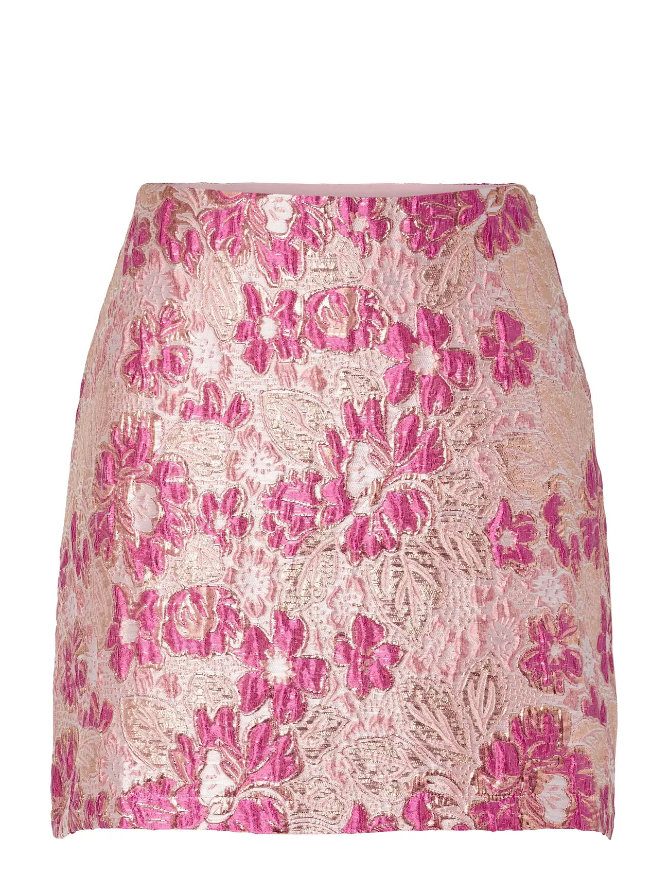 Pieces Pcamelia Hw Jaquard Short Skirt D2D Pp - Pink - S