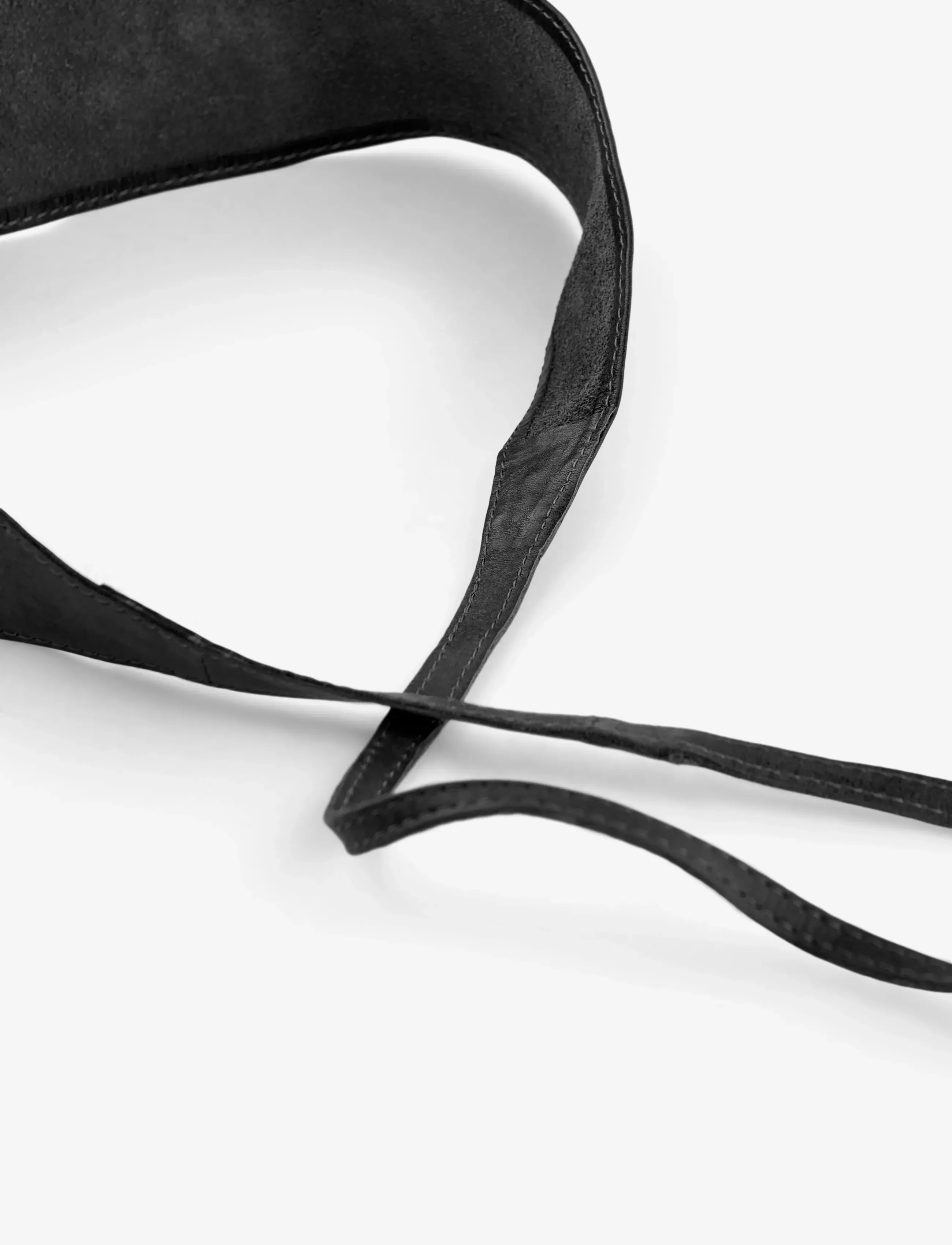 Pieces - PCVIBS LEATHER TIE WAIST BELT - ledergürtel - black - 2