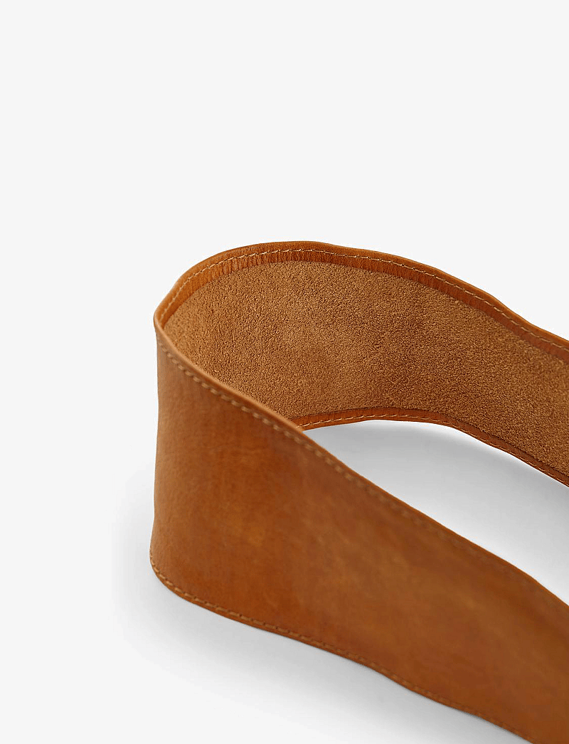 Pieces - PCVIBS LEATHER TIE WAIST BELT - ledergürtel - cognac - 3