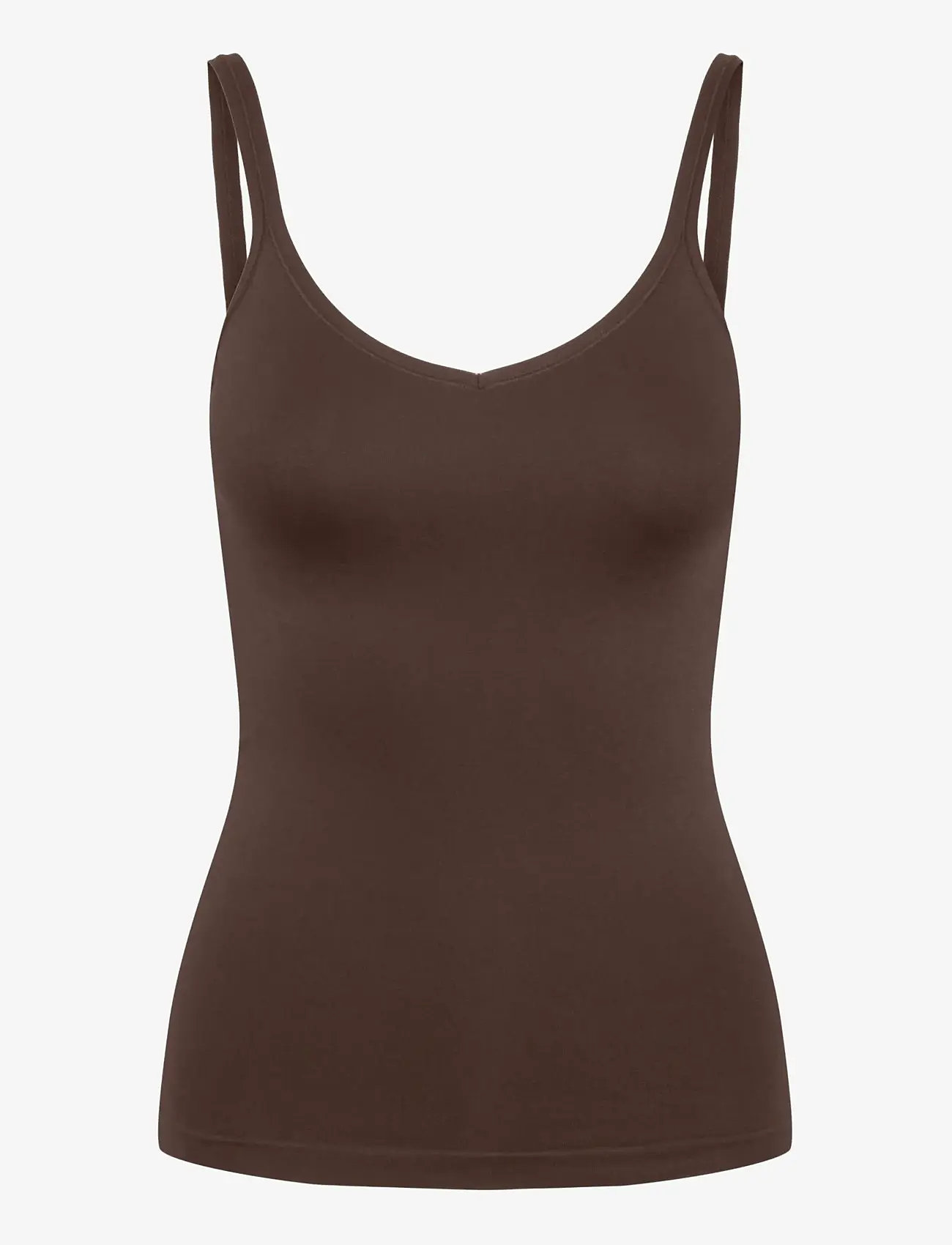Pieces - PCPLAIN UNDERWEAR TOP NOOS BC - tops - hot fudge - 0
