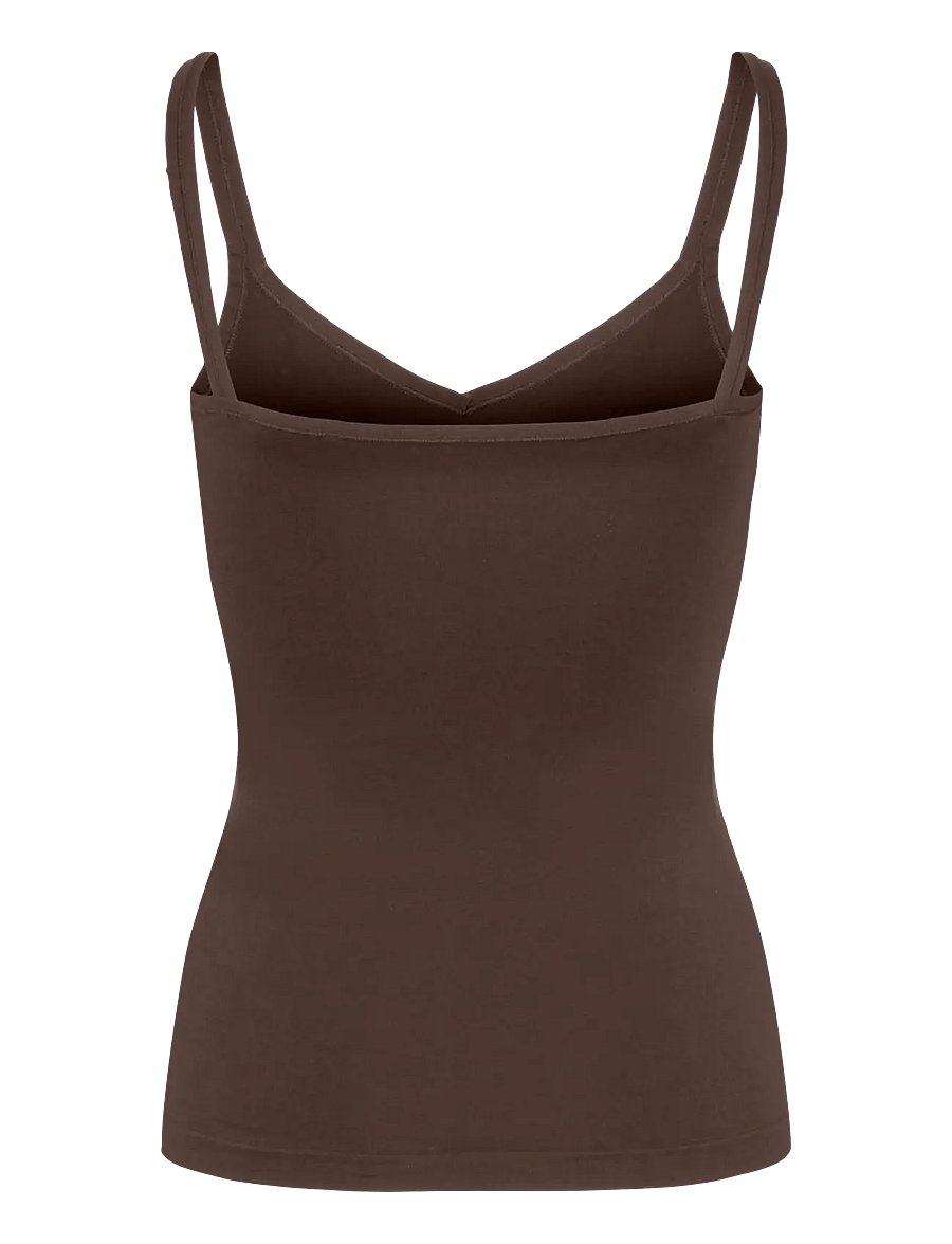 Pieces - PCPLAIN UNDERWEAR TOP NOOS BC - toppe - hot fudge - 2