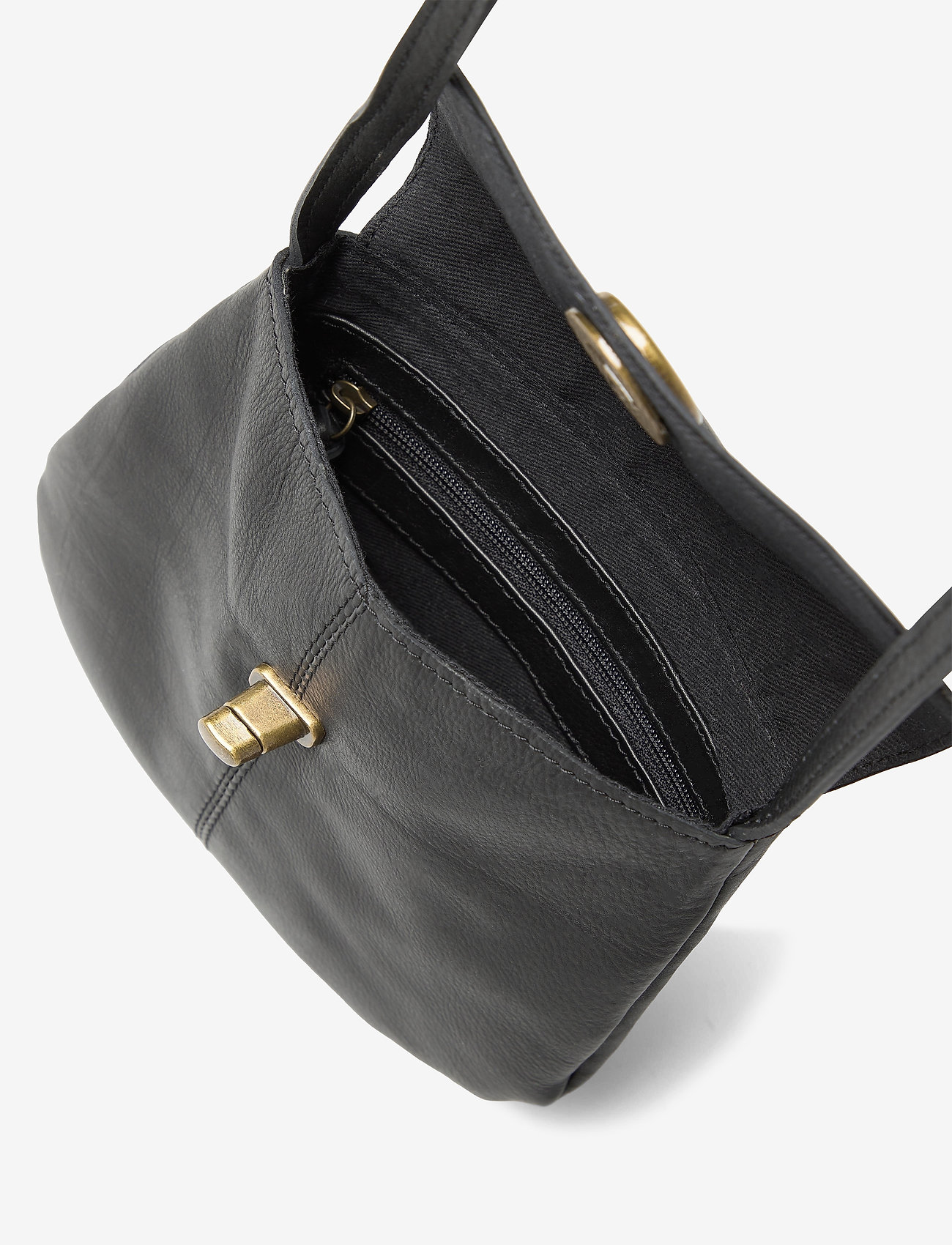 Pieces - PCTOTALLY ROYAL LEATHER PARTY BAG NOOS - crossbody bags - black - 5