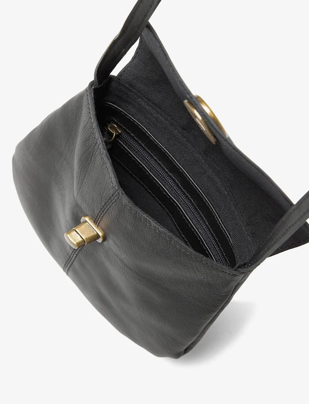 Pieces - PCTOTALLY ROYAL LEATHER PARTY BAG NOOS - crossbody bags - black - 5