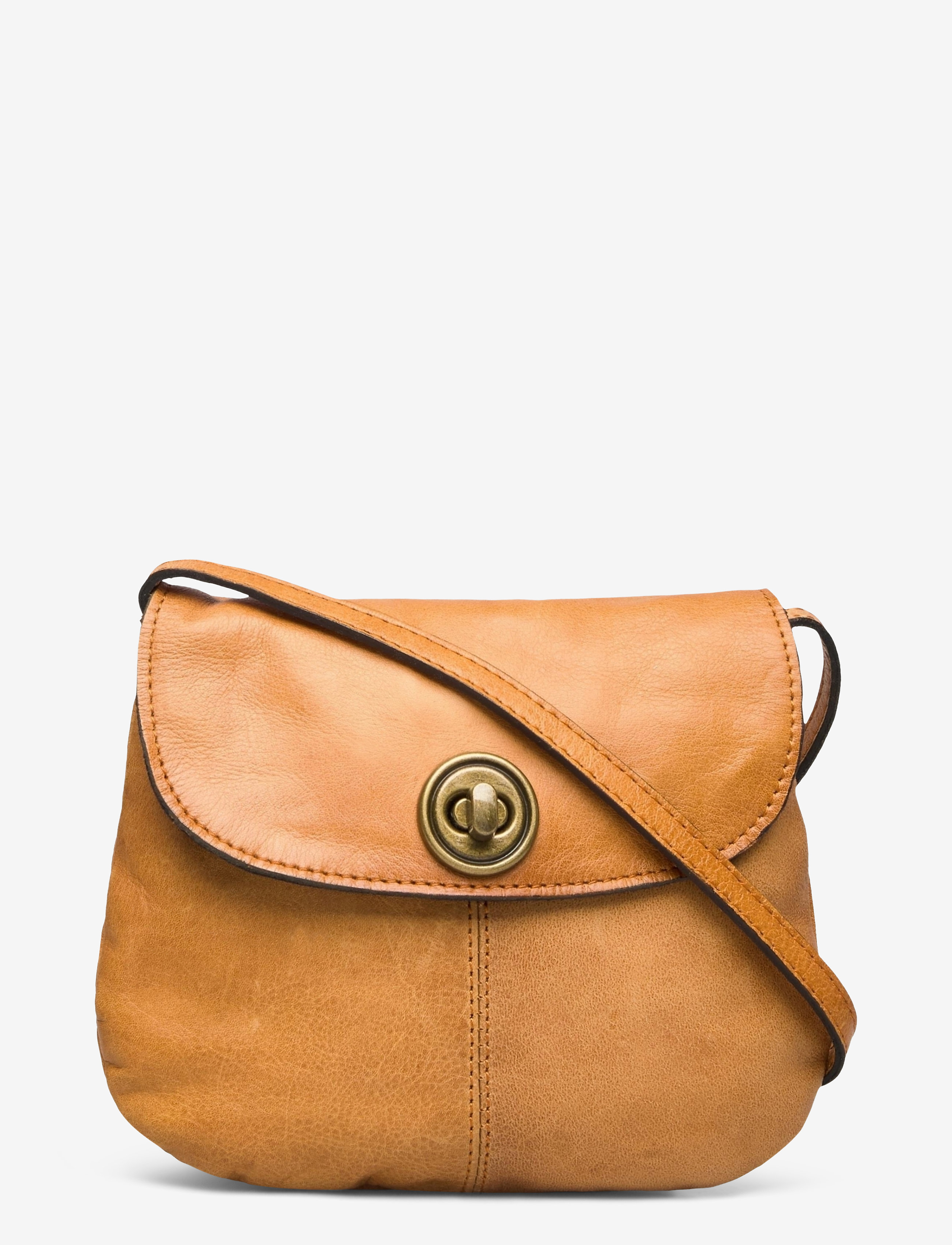 Pieces PCTOTALLY ROYAL LEATHER PARTY BAG NOOS - Crossbody Bags - COGNAC / brown