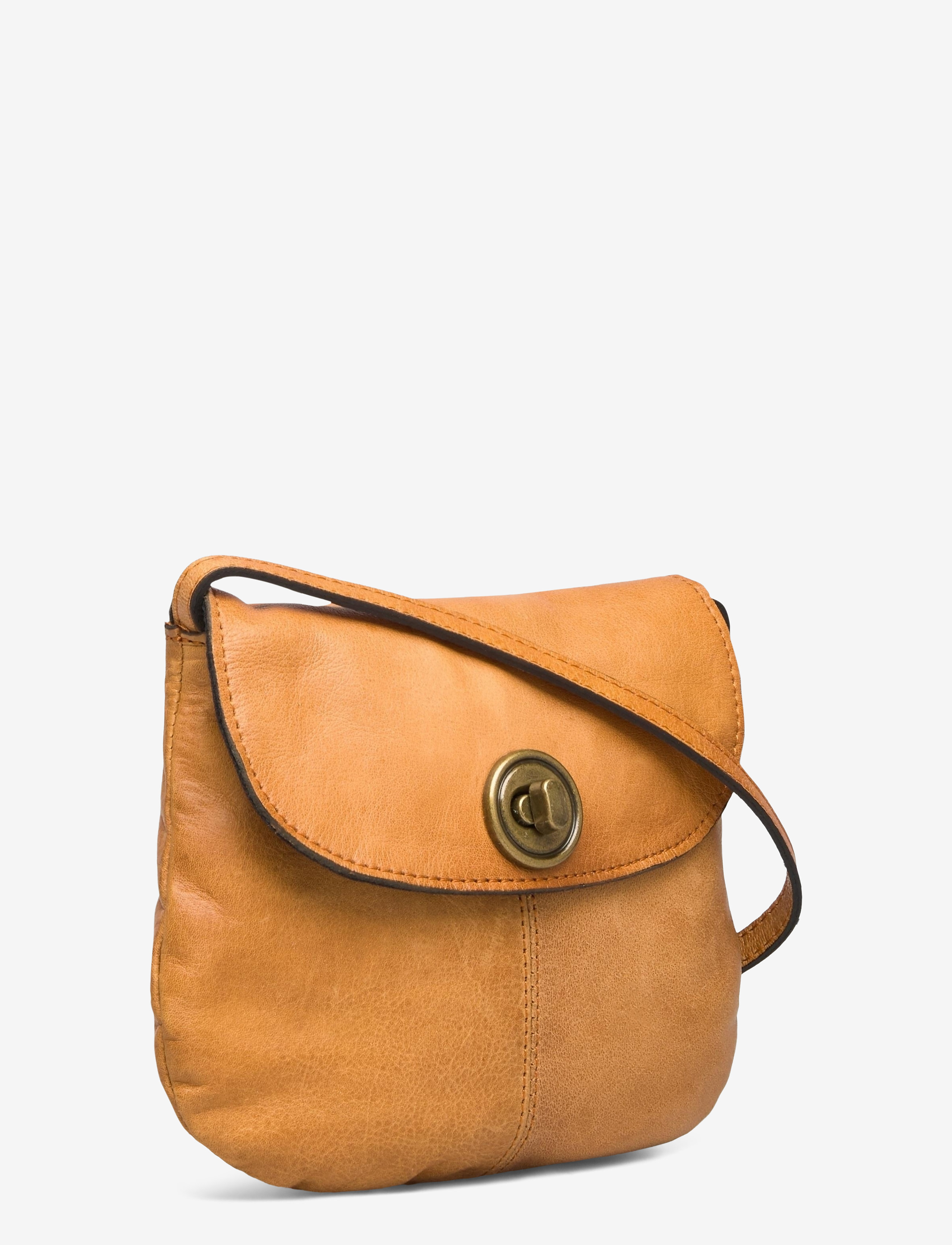 Pieces - PCTOTALLY ROYAL LEATHER PARTY BAG NOOS - crossbody bags - cognac - 3