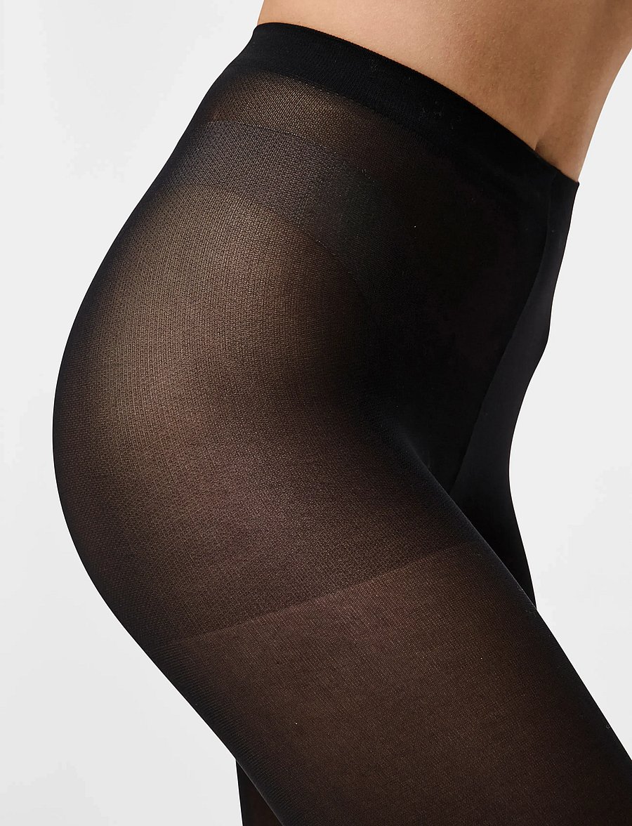 Pieces - PCNEW NIKOLINE 40 DEN 2 PACK TIGHTS NOOS - strømpebukser - black - 4