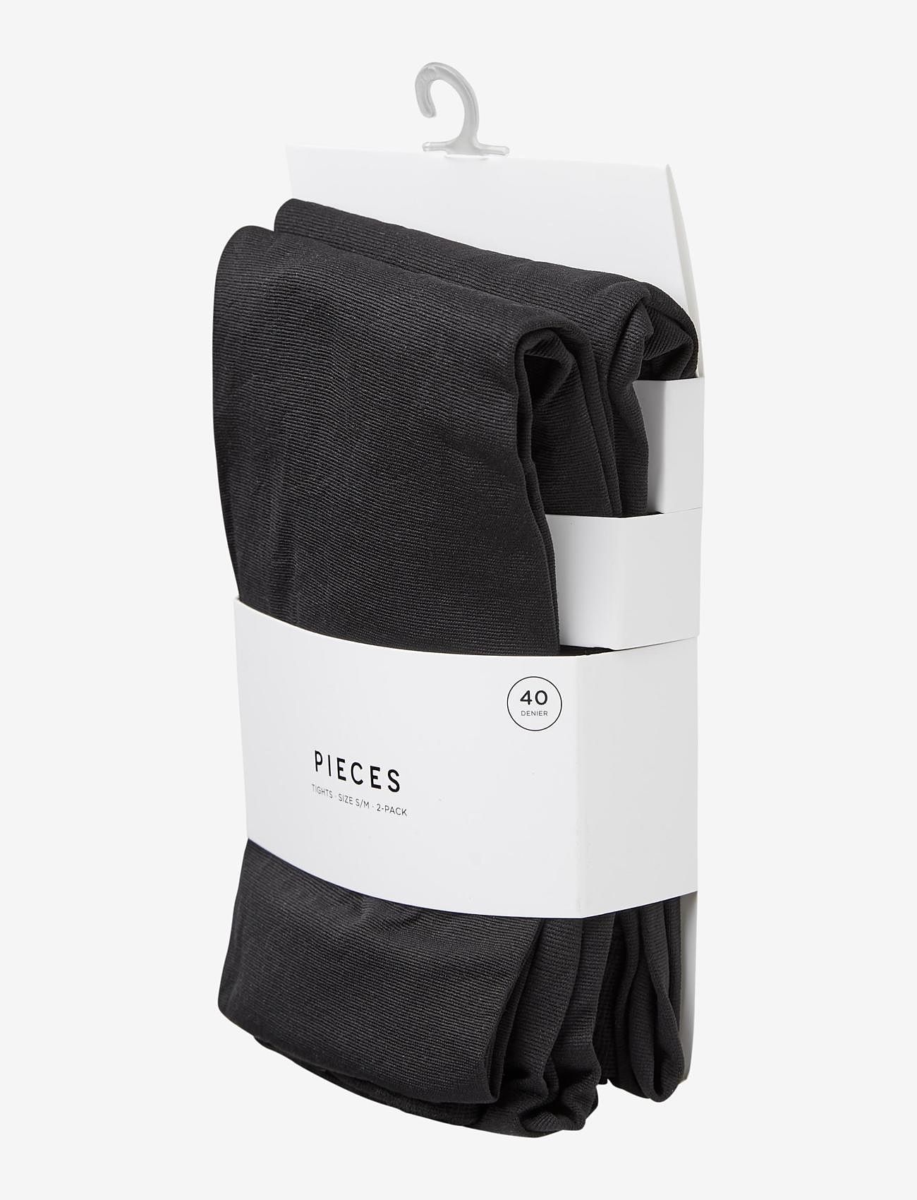 Pieces - PCNEW NIKOLINE 40 DEN 2 PACK TIGHTS NOOS - strømpebukser - black - 2