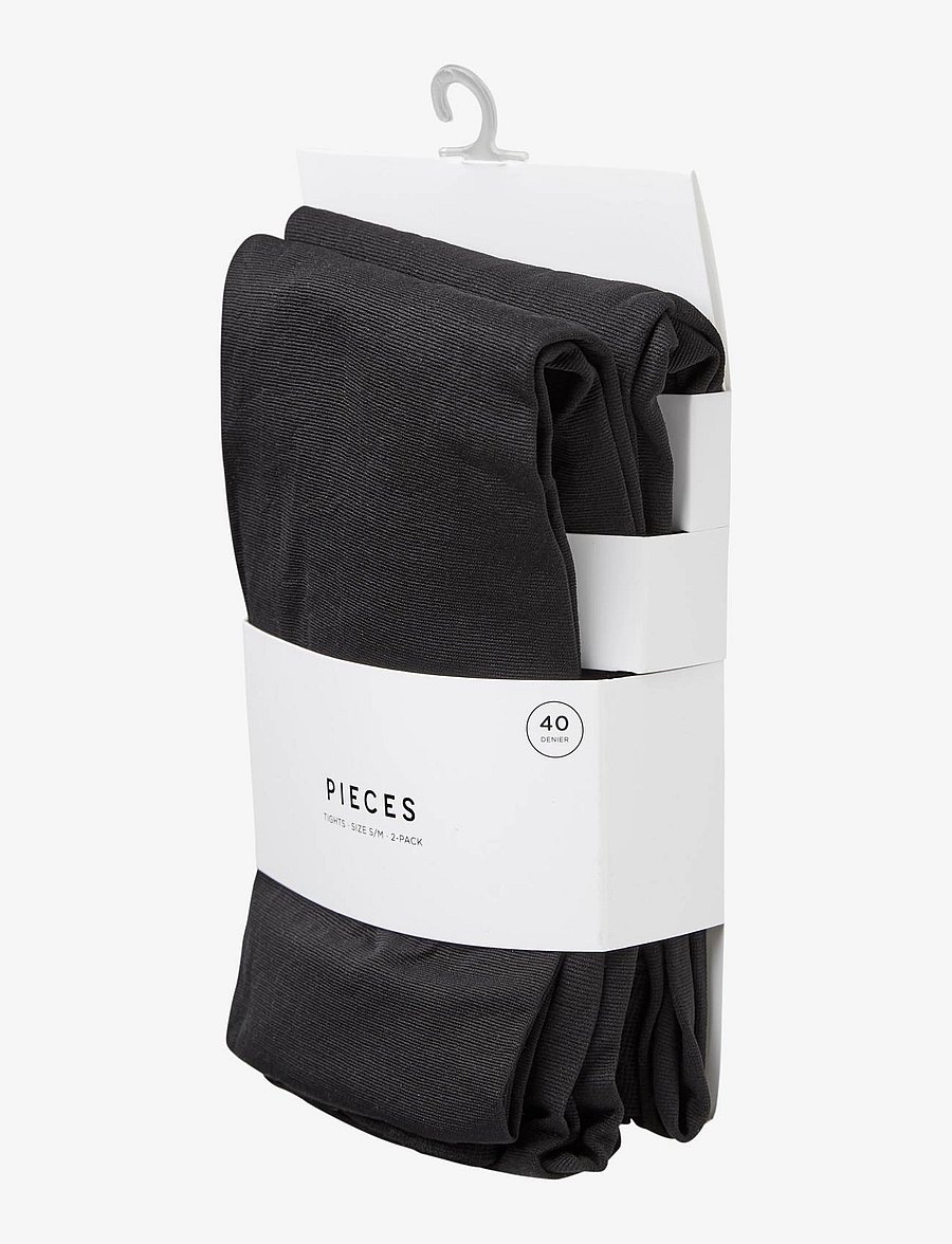 Pieces - PCNEW NIKOLINE 40 DEN 2 PACK TIGHTS NOOS - strømpebukser - black - 2