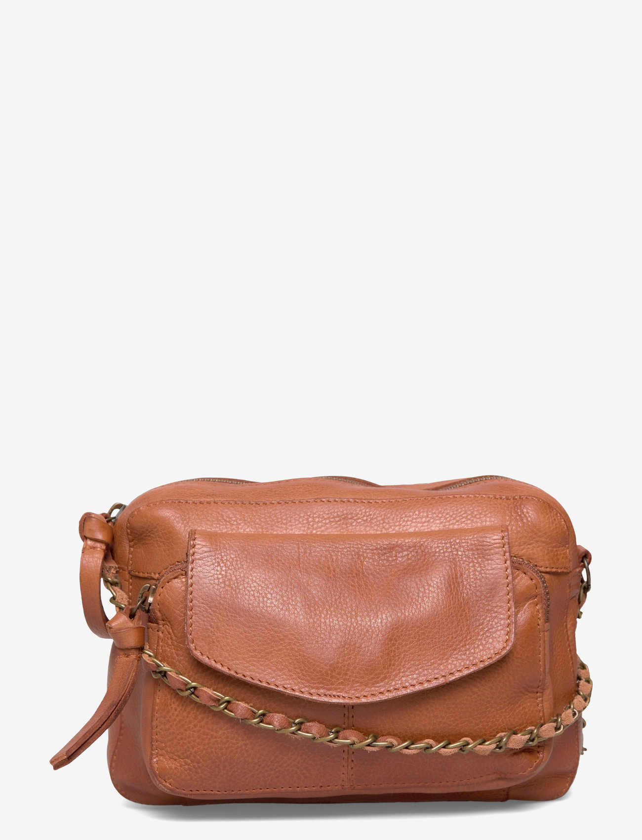 Pieces - PCNAINA LEATHER CROSS BODY FC NOOS - crossbody bags - root beer - 0