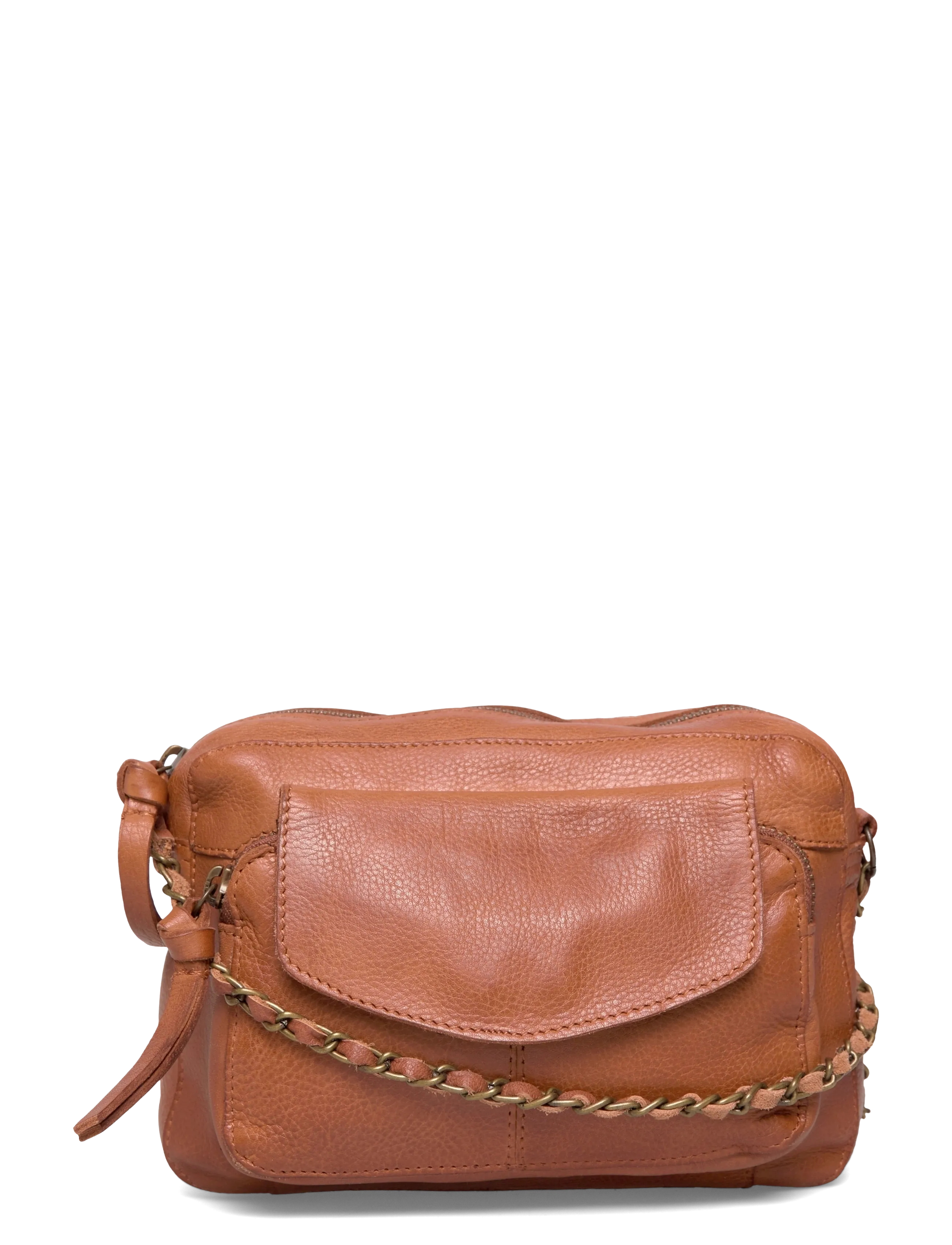 Pieces PCNAINA LEATHER CROSS BODY FC NOOS - Crossbody Bags - ROOT BEER / brown