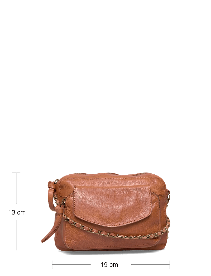 Pieces - PCNAINA LEATHER CROSS BODY FC NOOS - crossbody bags - root beer - 3